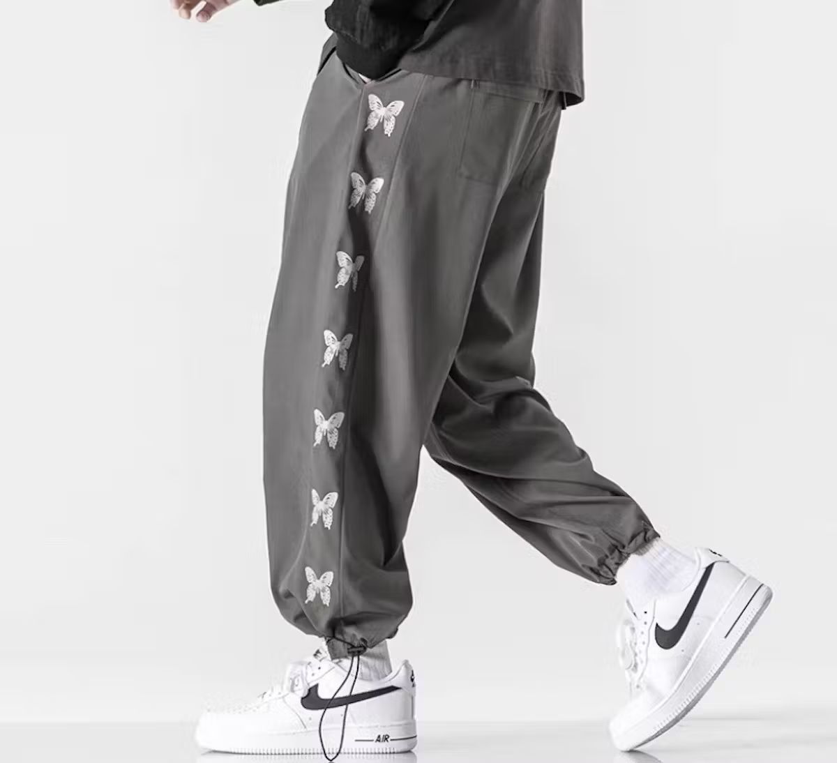image of Vintage Butterfly Joggers in Grey, Men's (Size 32)