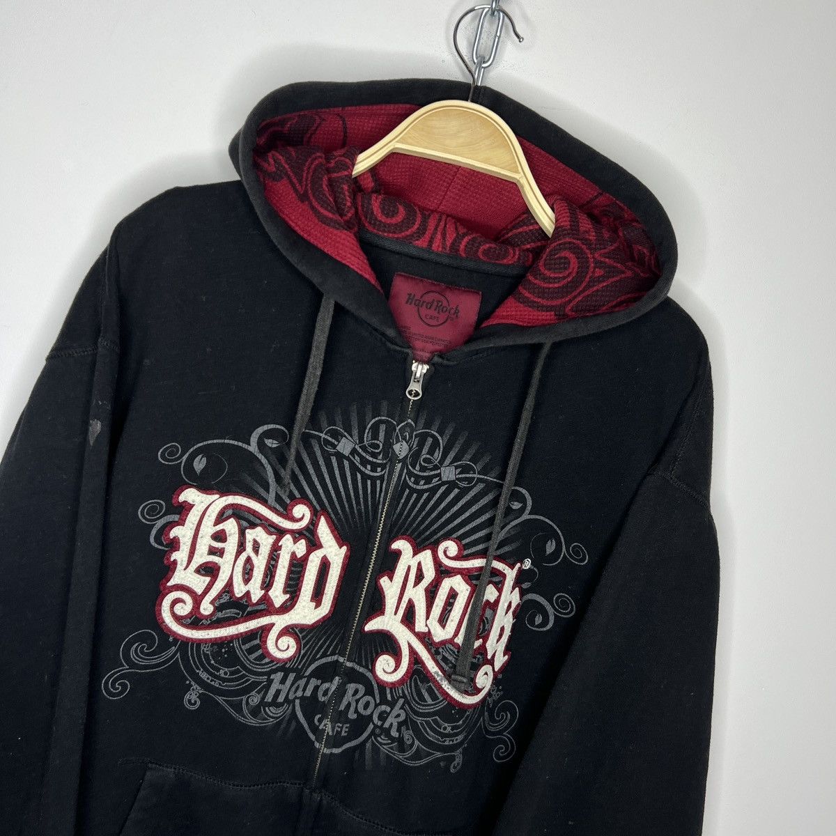 Hard Rock Cafe × Vintage HARD ROCK CAFE VINTAGE ZIP HOODIE AFFLICTION STYLE Size US XL / EU 56 / 4 - 4 Thumbnail
