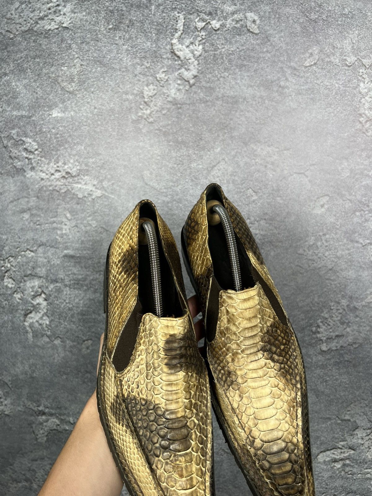 Leather × Vintage Vintage Handcrafted Genuine Python Leather Shoes Size US 9 / EU 42 - 6 Thumbnail