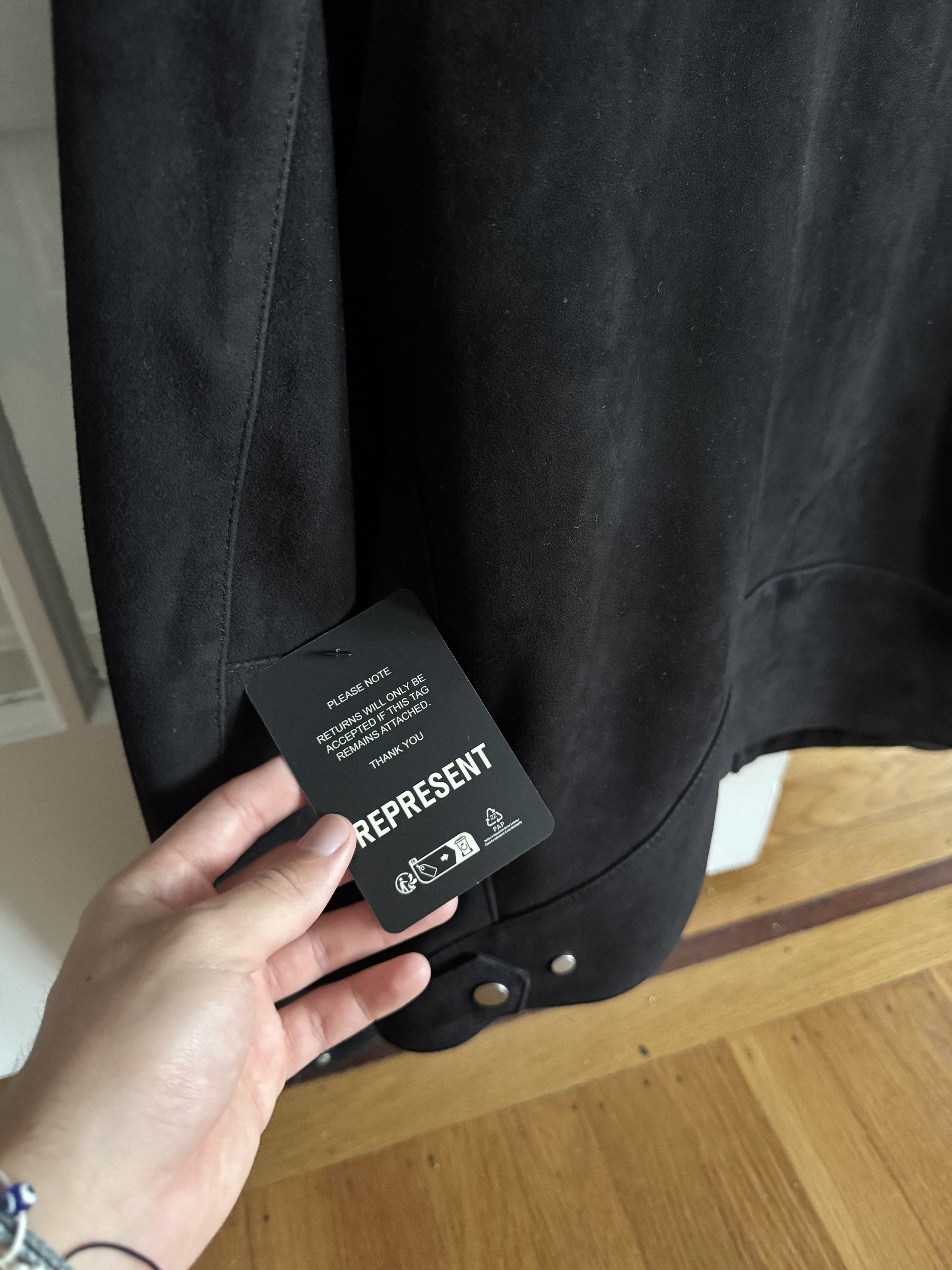 Represent Clo. Overdrive Suede Jacket - Jet Black Size US XS / EU 42 / 0 - 4 Thumbnail