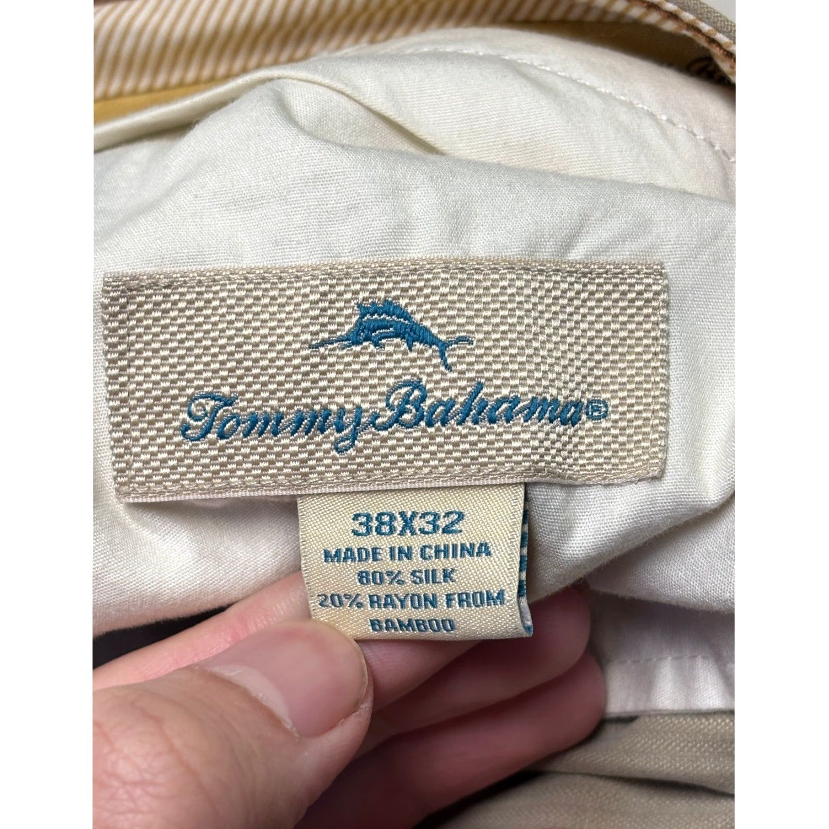 Tommy Bahama Tommy Bahama Silk Bamboo Pleated Dress Pants Khaki Tan Solid Beige Size XL Mens Size US 38 / EU 54 - 5 Thumbnail