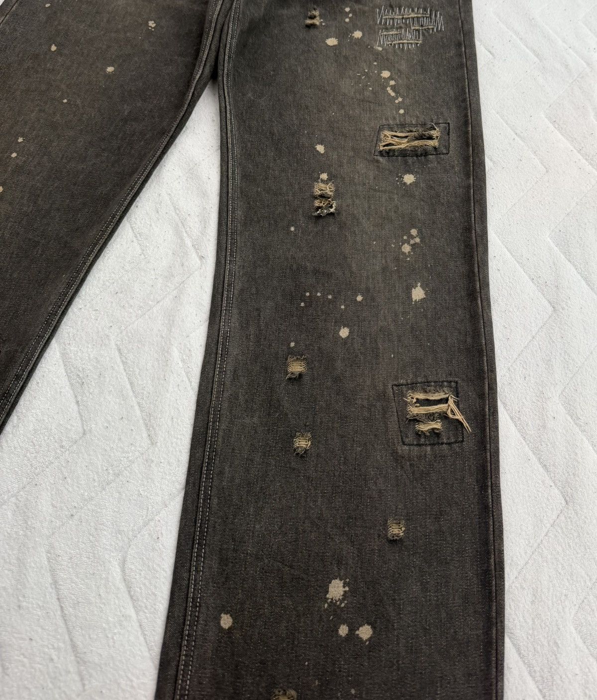Japanese Brand BA-TSU Distressed Denim Jeans Wash Japanese Paint Splatter Size US 32 / EU 48 - 4 Thumbnail