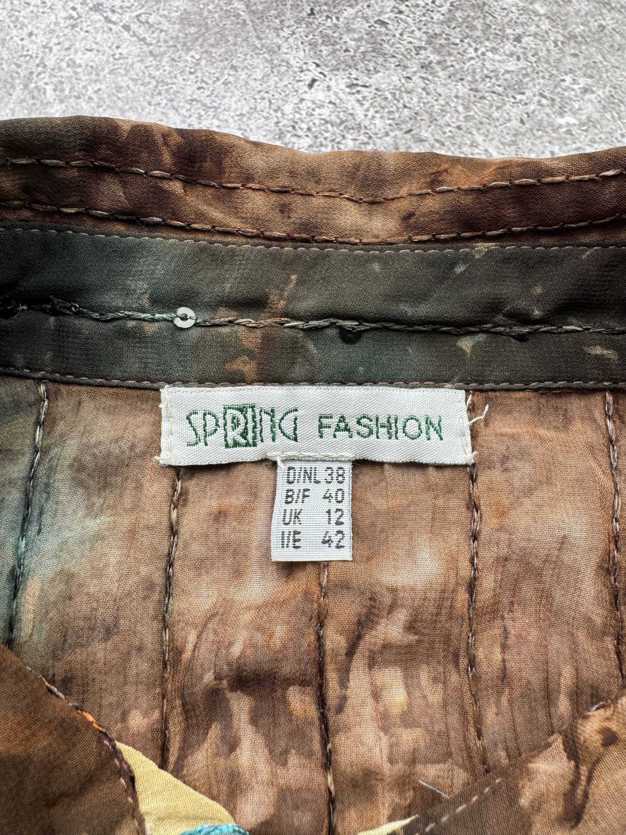 Vintage Vintage Cropped Mesh Blouse C396(V439)(E8) Size M / US 6-8 / IT 42-44 - 6 Thumbnail