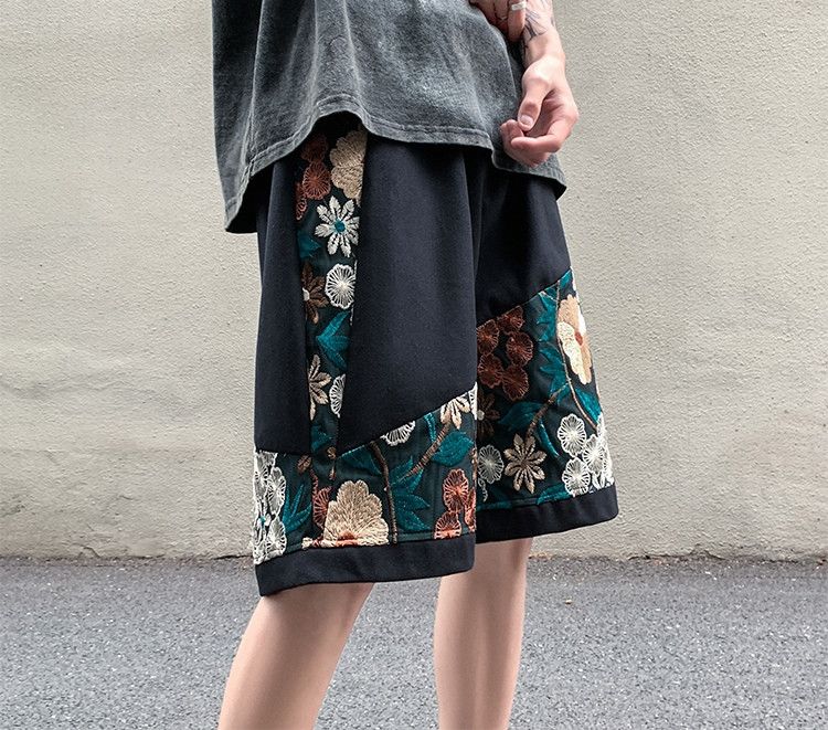 Japanese Brand × Vintage Vintage Embroidered Floral Men's Shorts Pant Size US 38 / EU 54 - 3 Thumbnail