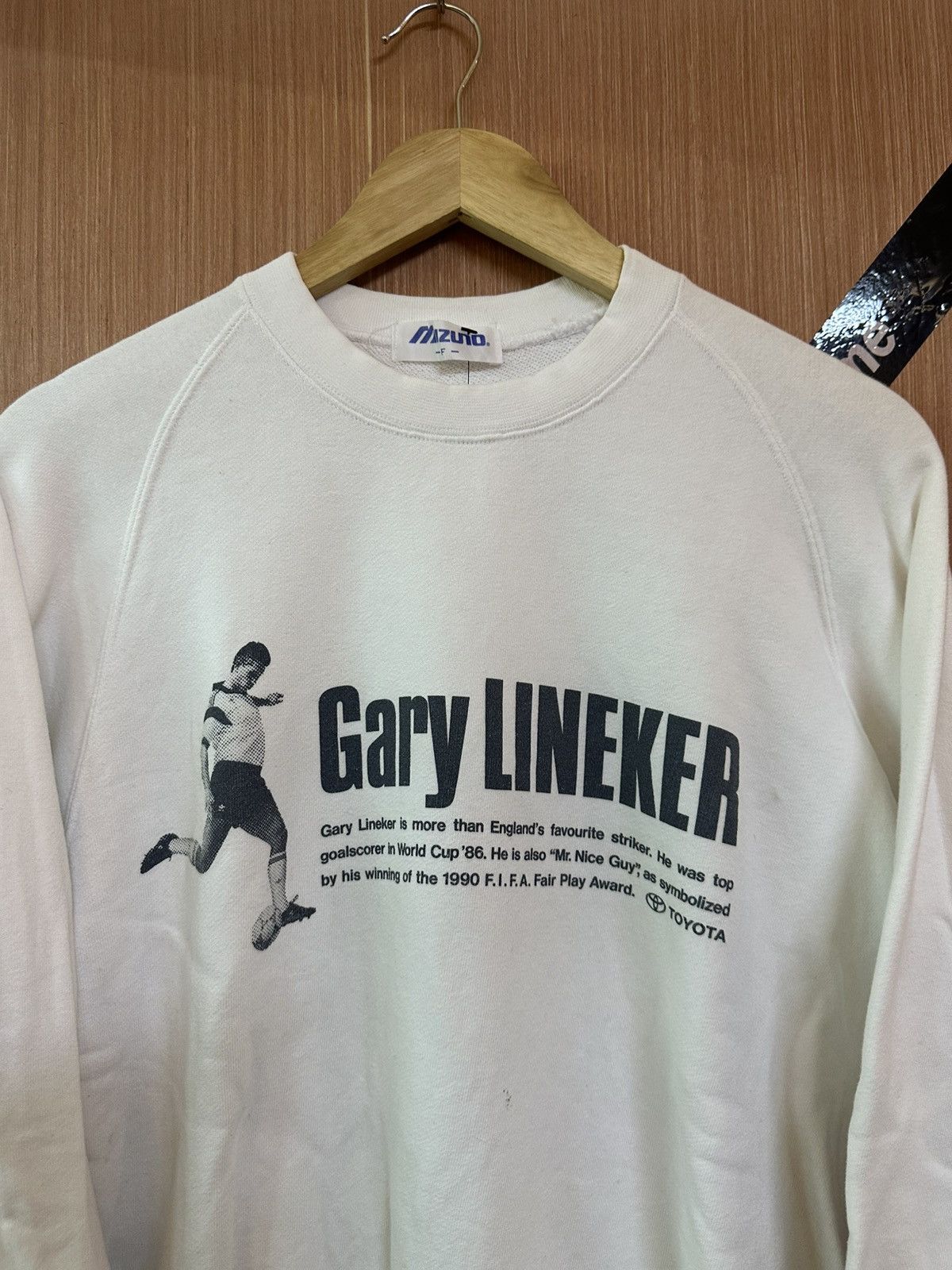 Mizuno Vintage 90's Gary Winston Lineker Sweatshirts Size US L / EU 52-54 / 3 - 3 Thumbnail