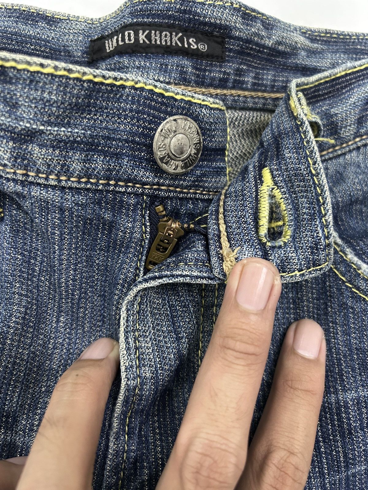 Japanese Brand × Vintage Vintage Japanese Blue Wash Denim Distressed Regular Jeans Size US 29 - 11 Thumbnail