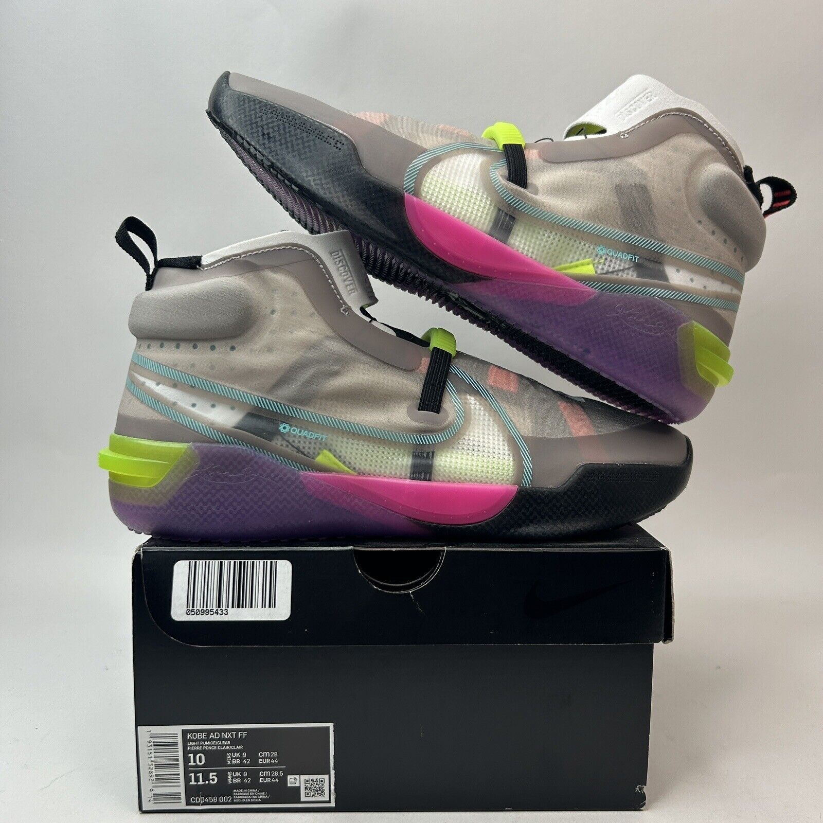 Nike Nike Kobe AD NXT FF FastFit “Pumice Queen Grey Black” 2023 Size US 10 / EU 43 - 1 Thumbnail