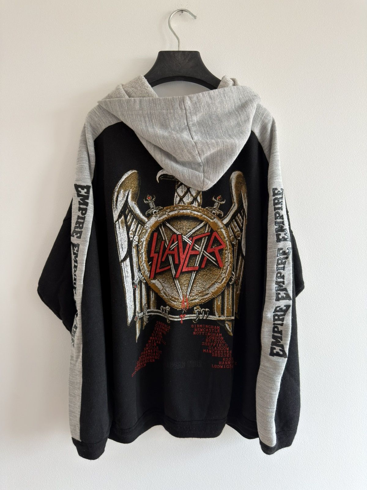 Slayer *RARE* 90s SLAYER METAL EMPIRE HOODIE EUROPE CROSS DEATH Size US L / EU 52-54 / 3 - 8 Thumbnail