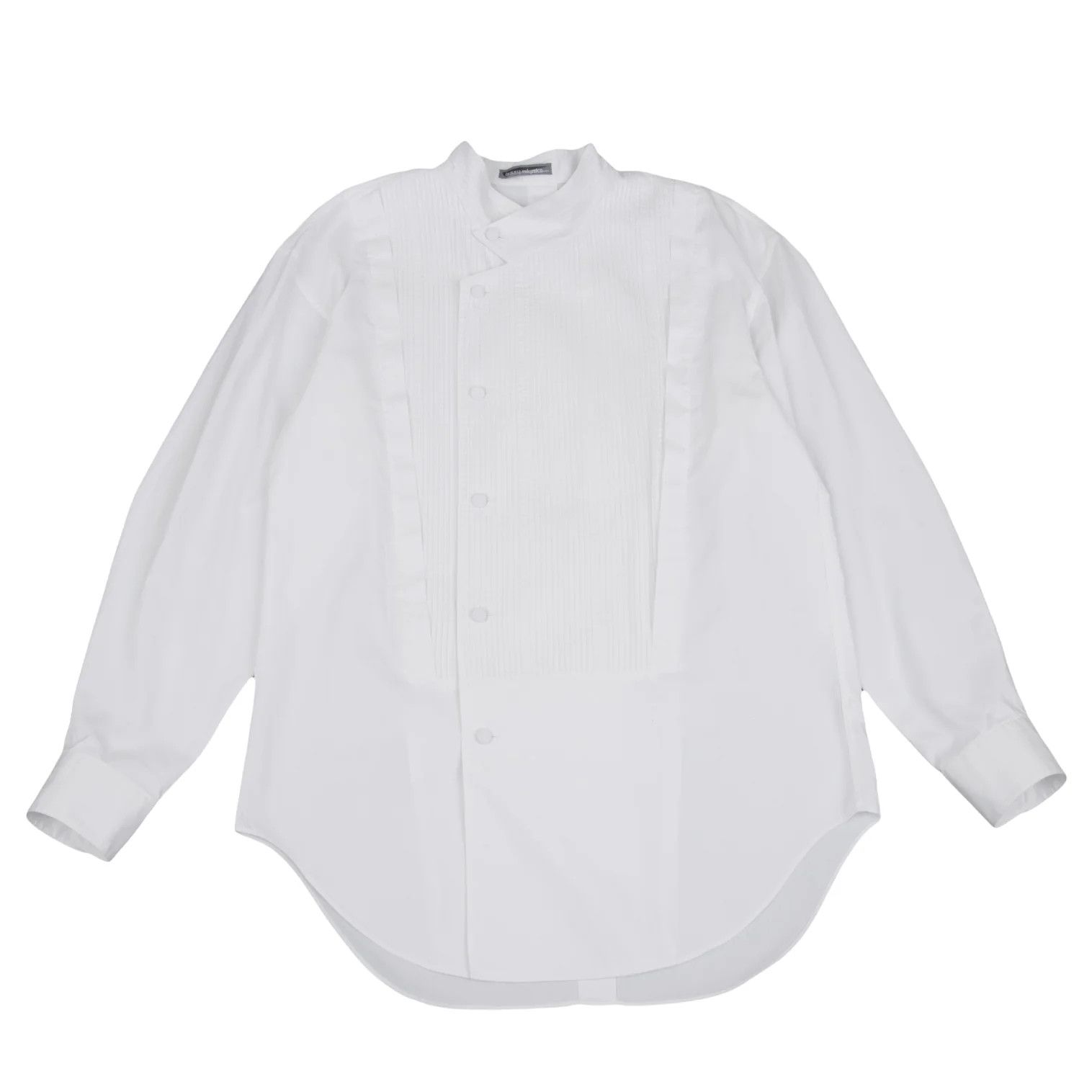 Issey Miyake Band Collar Pin Pleats Shirt in White, Size S Size US S / EU 44-46 / 1 - 1 Thumbnail