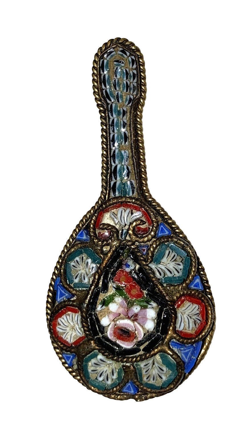 Designer Micro Mosaic Mandolin Italian Pin Grand Tour Size ONE SIZE - 1 Thumbnail