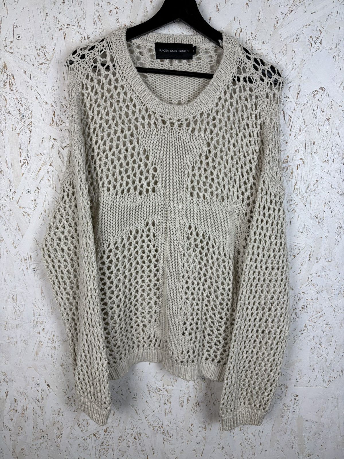 トップス racer worldwide Beige Mohair Sweater Racer Worldwide Racer Worlwide mohair stripe sweater | Grailed