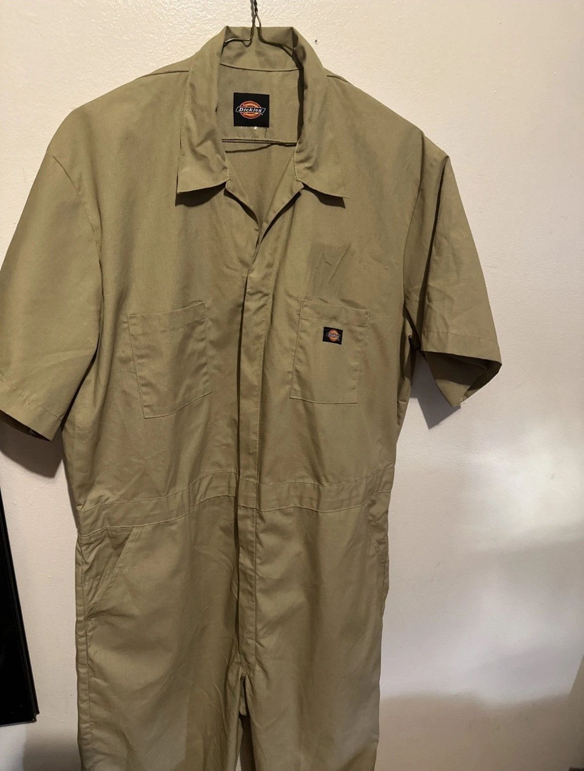 Dickies Dickies Mens Coverall Solid Beige Size XL Short Sleeve Size US 36 / EU 52 - 1 Thumbnail