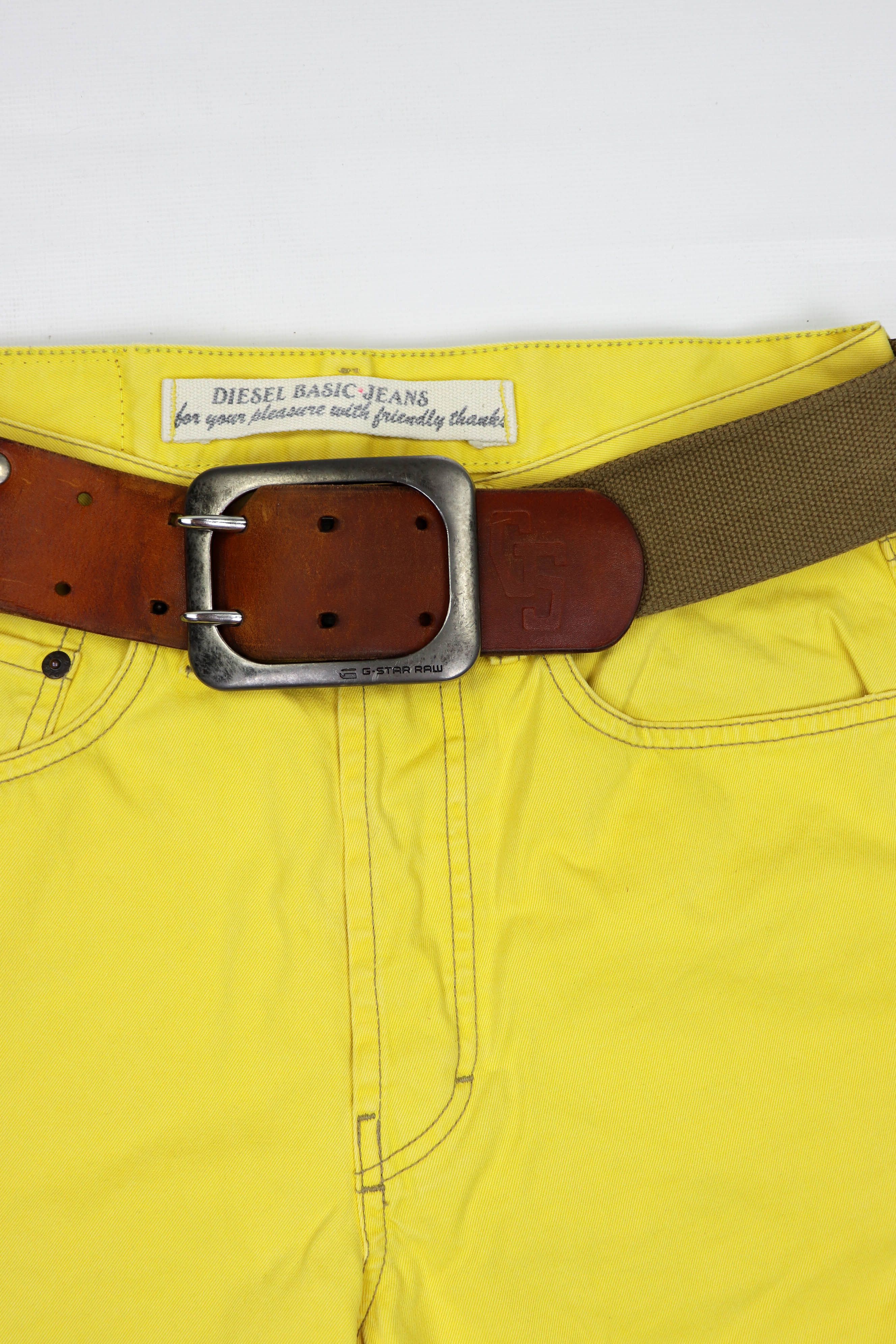 G-Star G-Star RAW Denim Vintage Canvas/Leather Split Belt Size ONE SIZE - 3 Thumbnail