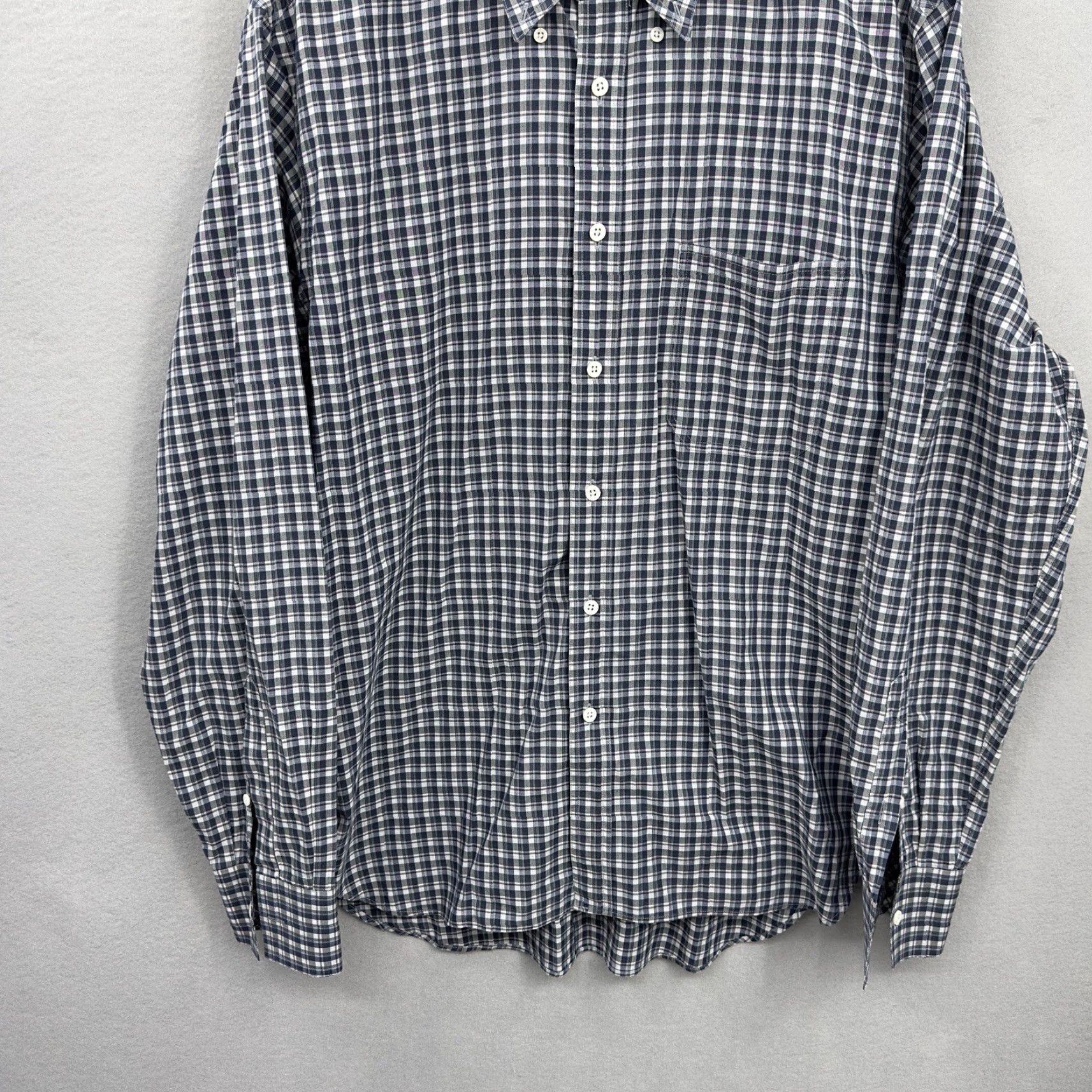 Billy Reid Billy Reid Shirt Mens XL Blue Plaid Button-Up Front Slim Classic Colorful Dad Designer Modern Capstone? Size US XL / EU 56 / 4 - 3 Thumbnail
