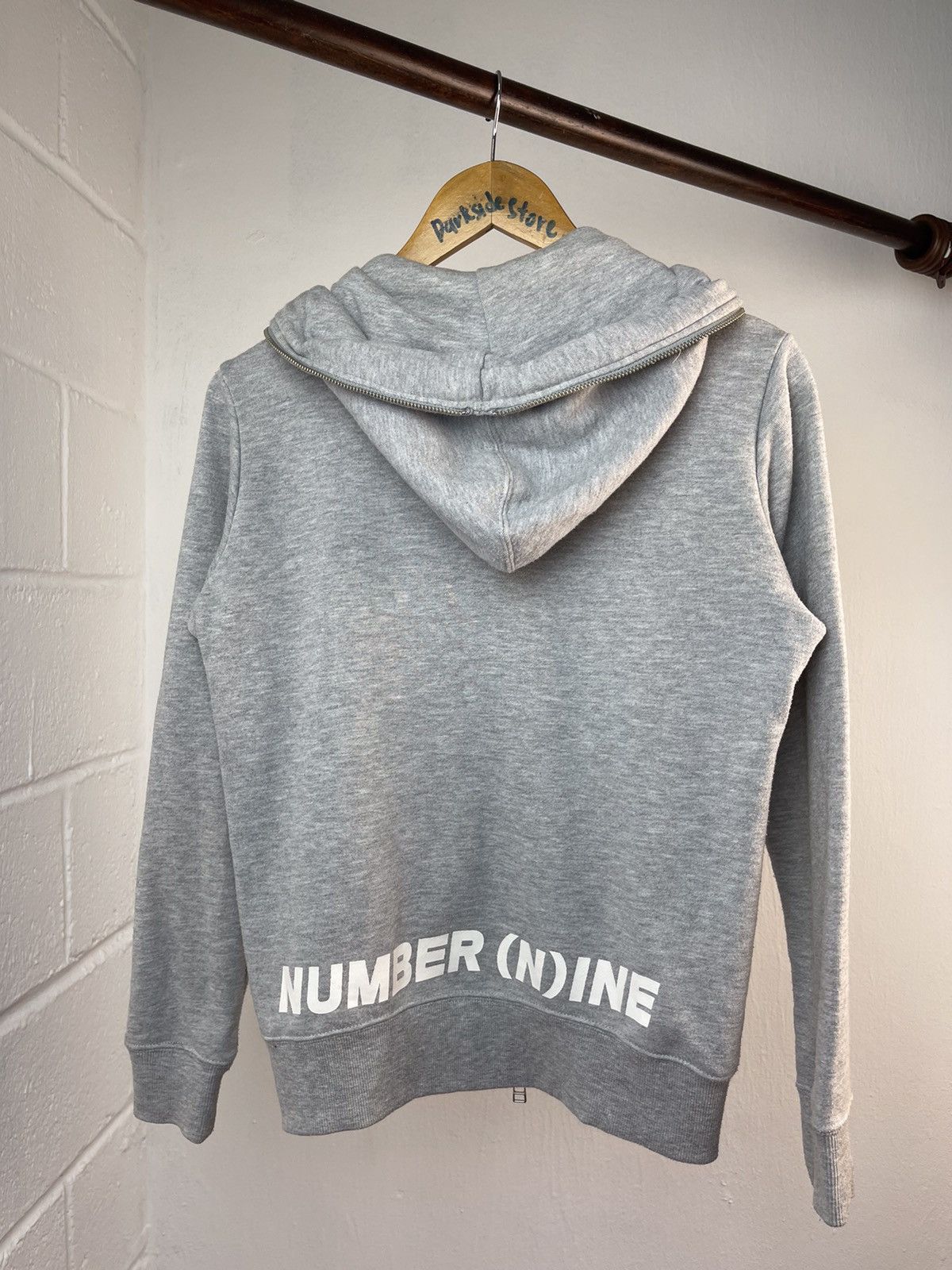 image of Number N Ine Number Nine Full Zip Hoodie in Grey, Men's (Size Small)