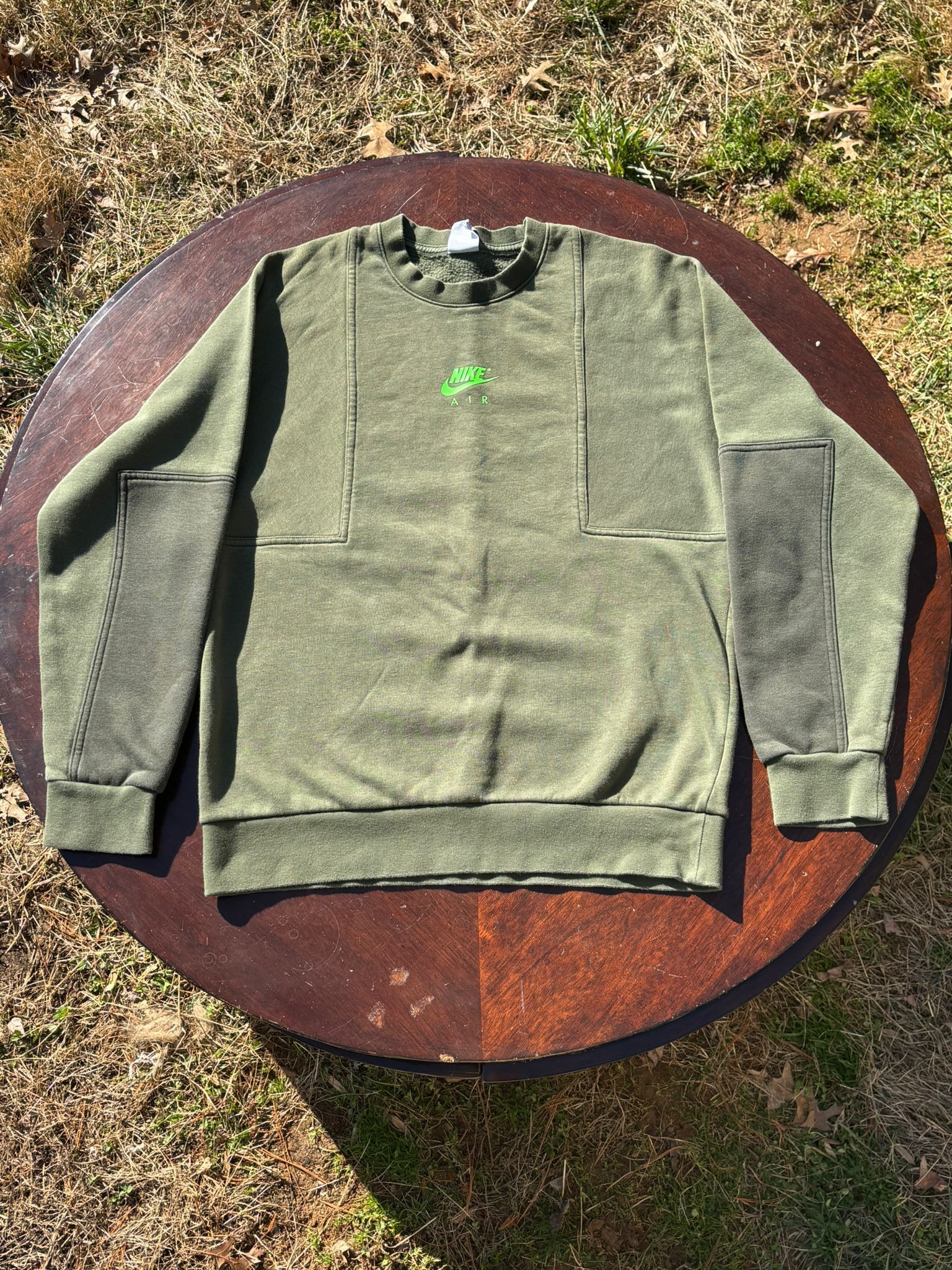 Nike Forest Green Patch Crewneck Size US S / EU 44-46 / 1 - 1 Thumbnail