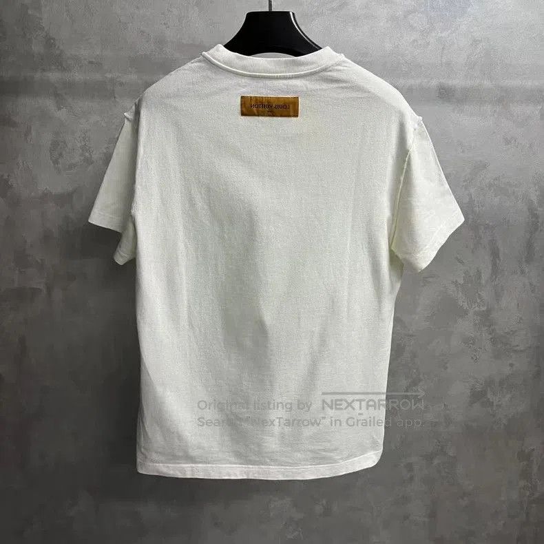 Louis Vuitton Louis Vuitton White Logo Embroidered T. Size US M / EU 48-50 / 2 - 2 Thumbnail