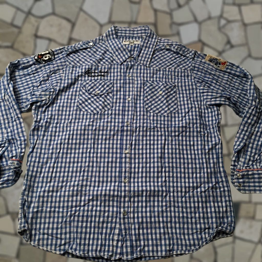 Vintage emcee Shirt Mens 2XL Blue Western Pearl Snap finals Patches the best Cowboy Outdoor Western Shirt Mens 2XL Blue emcee Size US XXL / EU 58 / 5 - 1 Thumbnail