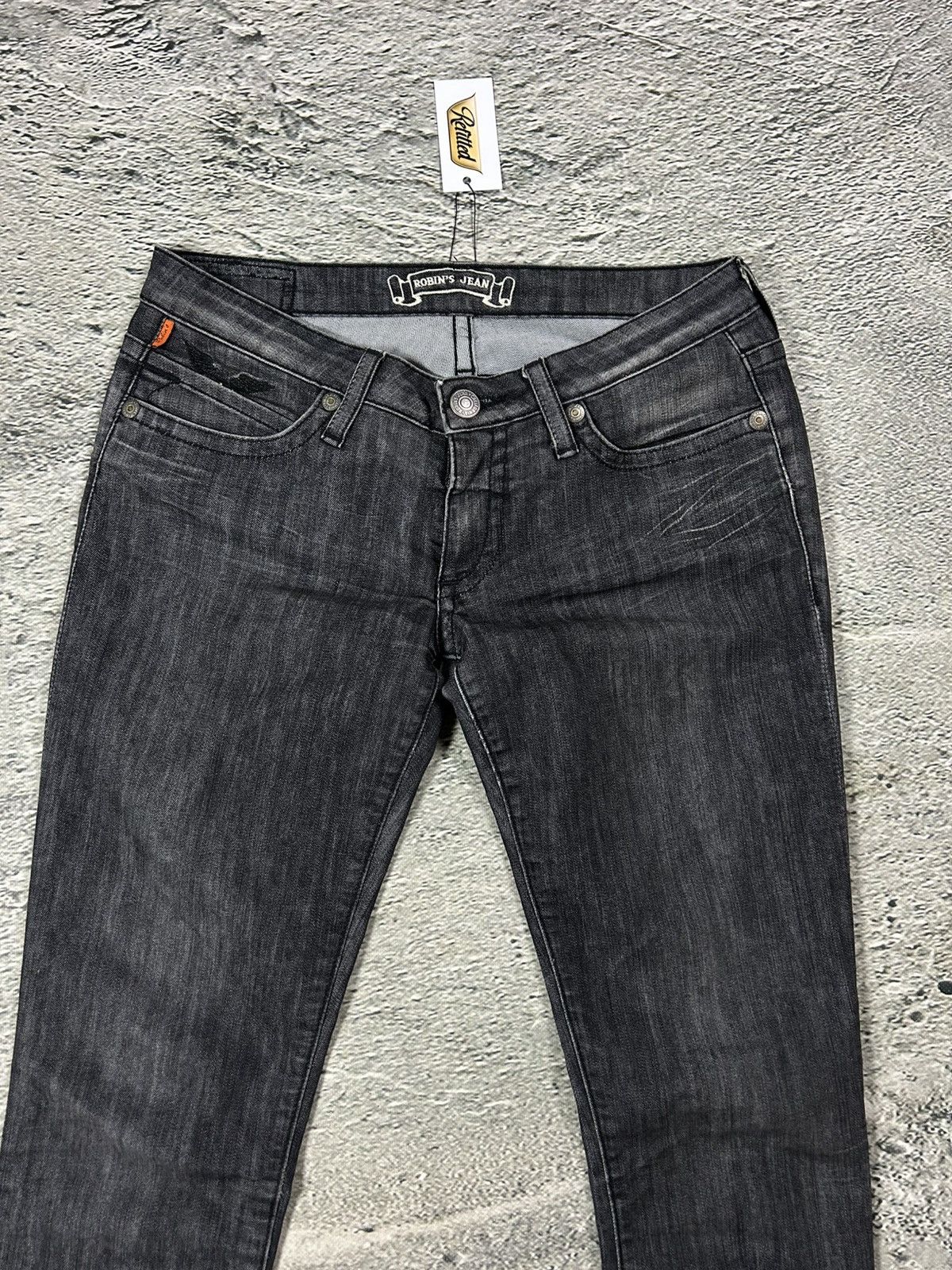 Robins Jeans Robins jeans black rhinestones studded jeans flared Y2K Size US 30 / EU 46 - 7 Thumbnail