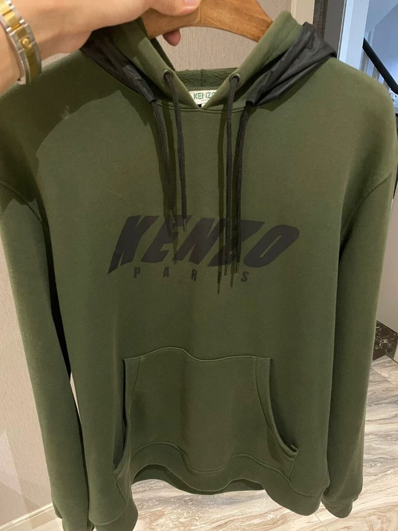 Japanese Brand KENZO Men's Green Hooded Sweatshirt - dmc Size US M / EU 48-50 / 2 - 1 Thumbnail