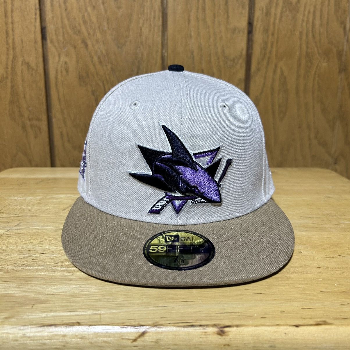 NHL Ty Mathis San Jose Sharks Cancer Awareness New Era 7 1/4 NEW Size ONE SIZE - 1 Thumbnail