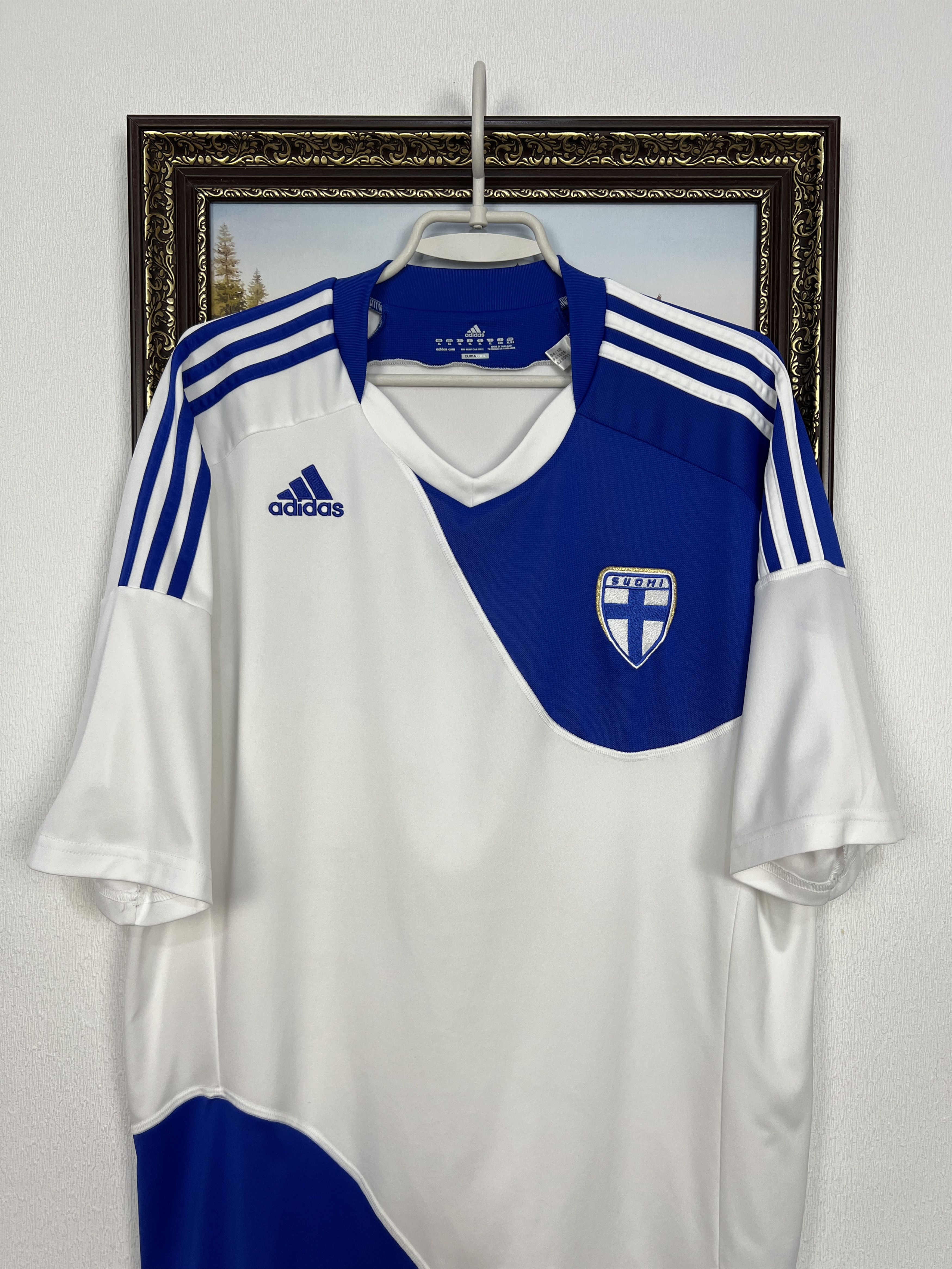 Adidas Finland Home football shirt 2010 Soccer Adidas Jersey Mens Size US XL / EU 56 / 4 - 2 Thumbnail