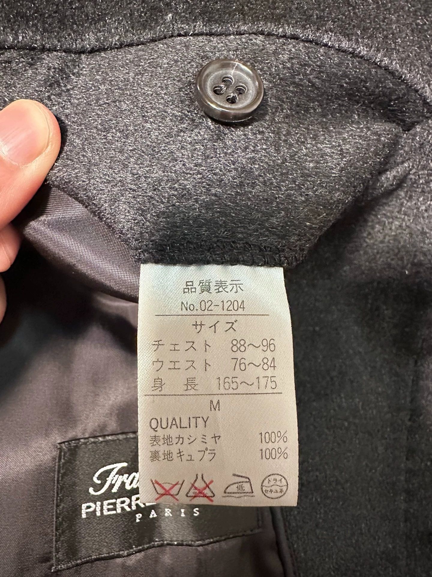 Balmain Balmain100% Cashmere Long Coat Charcoal/Black Size US M / EU 48-50 / 2 - 8 Thumbnail