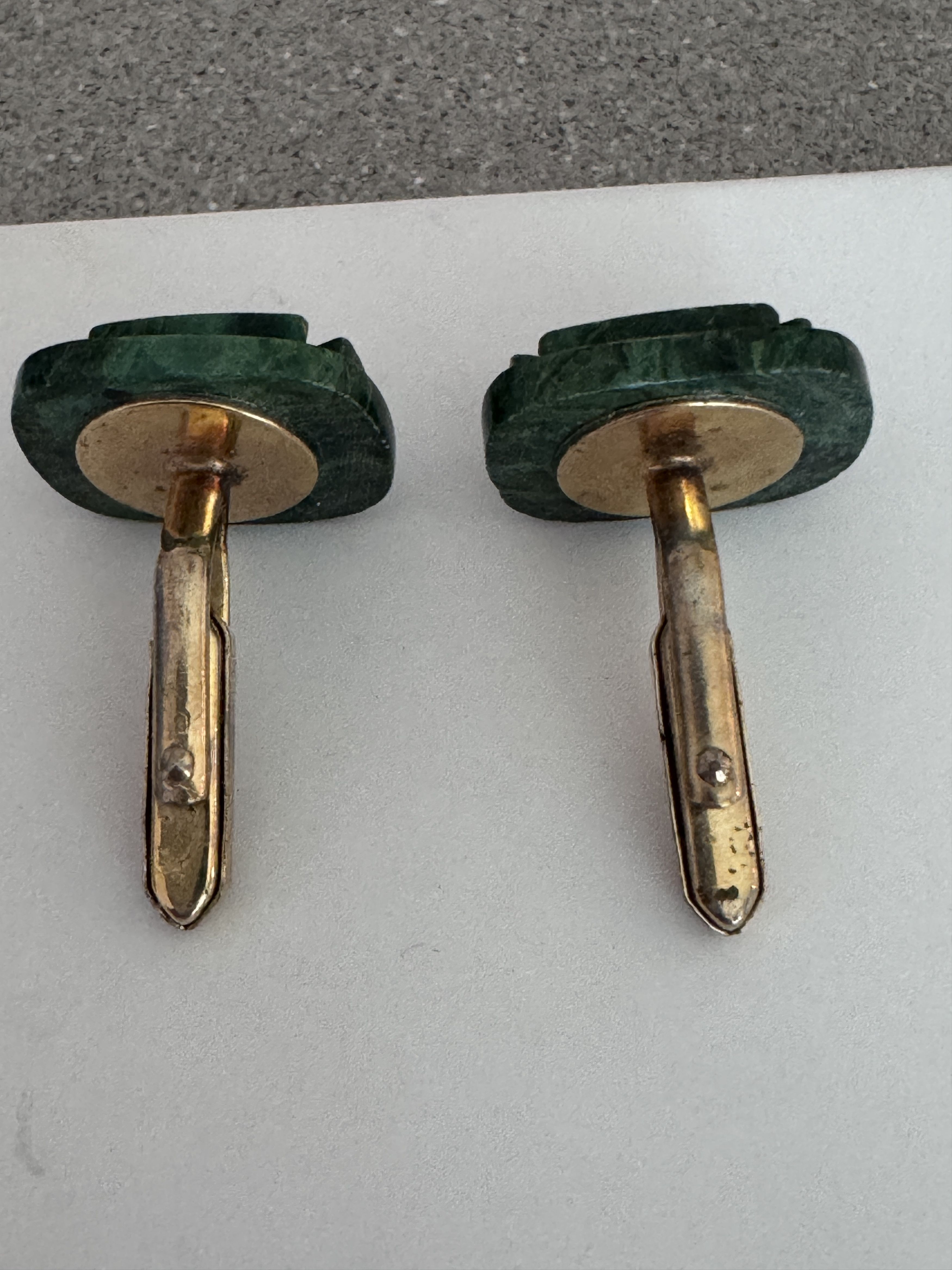 Other VINTAGE MALACHITE and gold cufflinks Size ONE SIZE - 6 Thumbnail