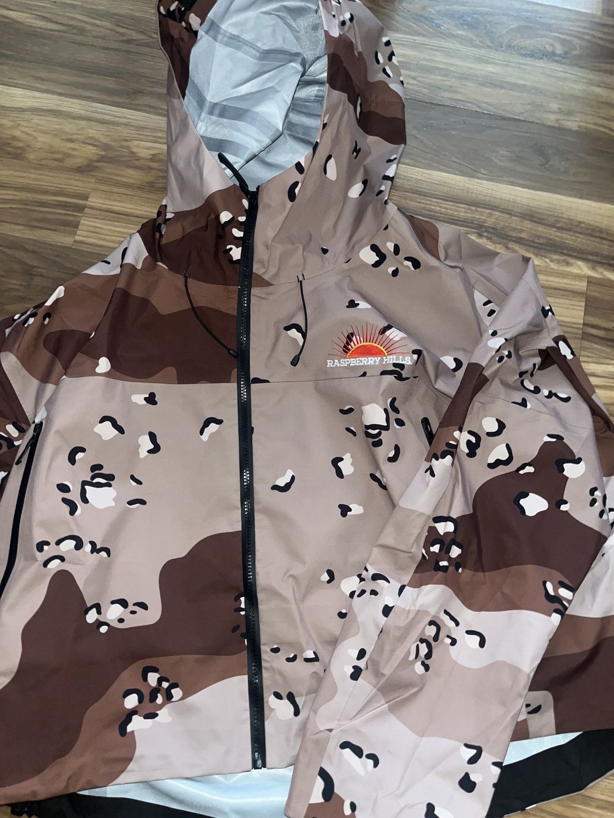 image of Vintage Raspberry Hills Rain Jacket in Desert Camo, Men's (Size Medium)