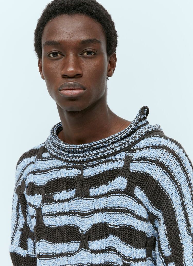 Bottega Veneta Bottega Veneta Distorted Stripe Cotton Sweater Size US M / EU 48-50 / 2 - 2 Thumbnail