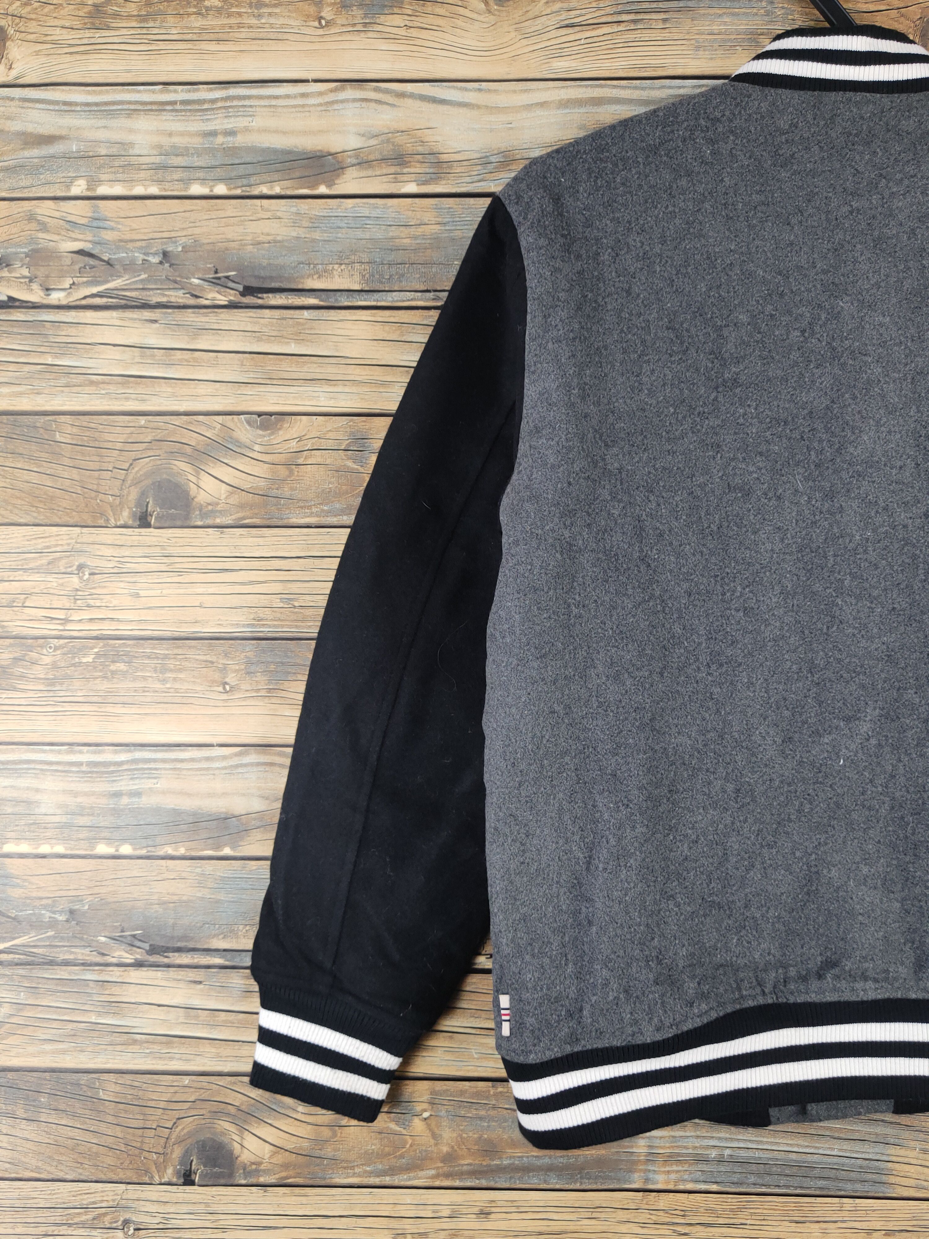 Japanese Brand Roial Dark Gray Wool Varsity Jackets #W2240 Size US M / EU 48-50 / 2 - 8 Thumbnail