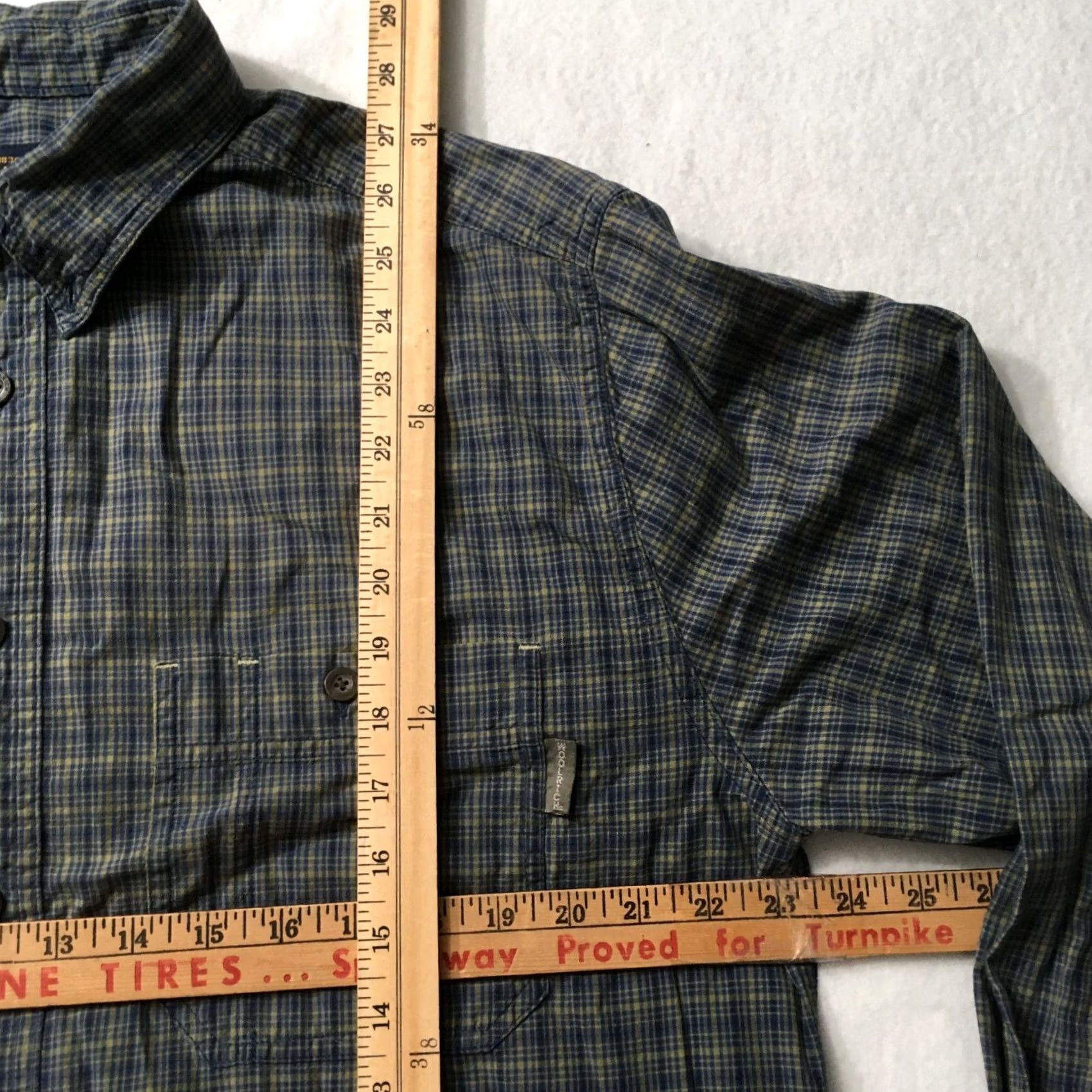 Vintage Woolrich Shirt Mens Large Green/Blue Plaid Button Down Long Sleeve CHECK Size US L / EU 52-54 / 3 - 5 Thumbnail