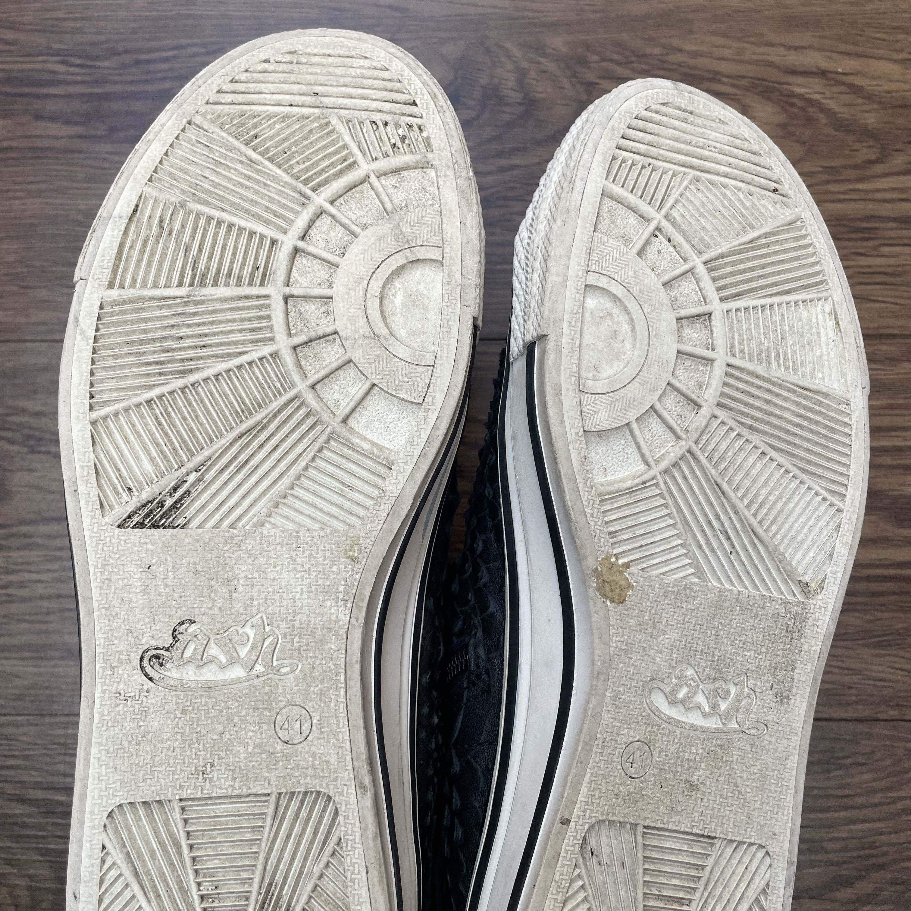 ASH ASH Virgin Buckle High Top Sneakers Black Embossed Leather Size US 11 / IT 41 - 15 Thumbnail