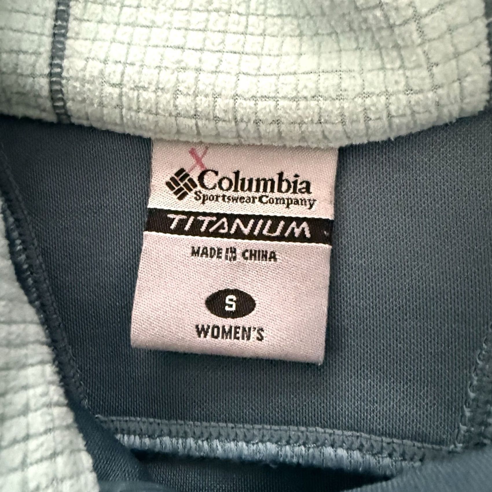 Vintage Columbia Titanium 1/2 Half Zip Fleece Pullover Womens Small Green Athletic Casual Sports Activewear Dress Up/Down Size S / US 4 / IT 40 - 2 Thumbnail