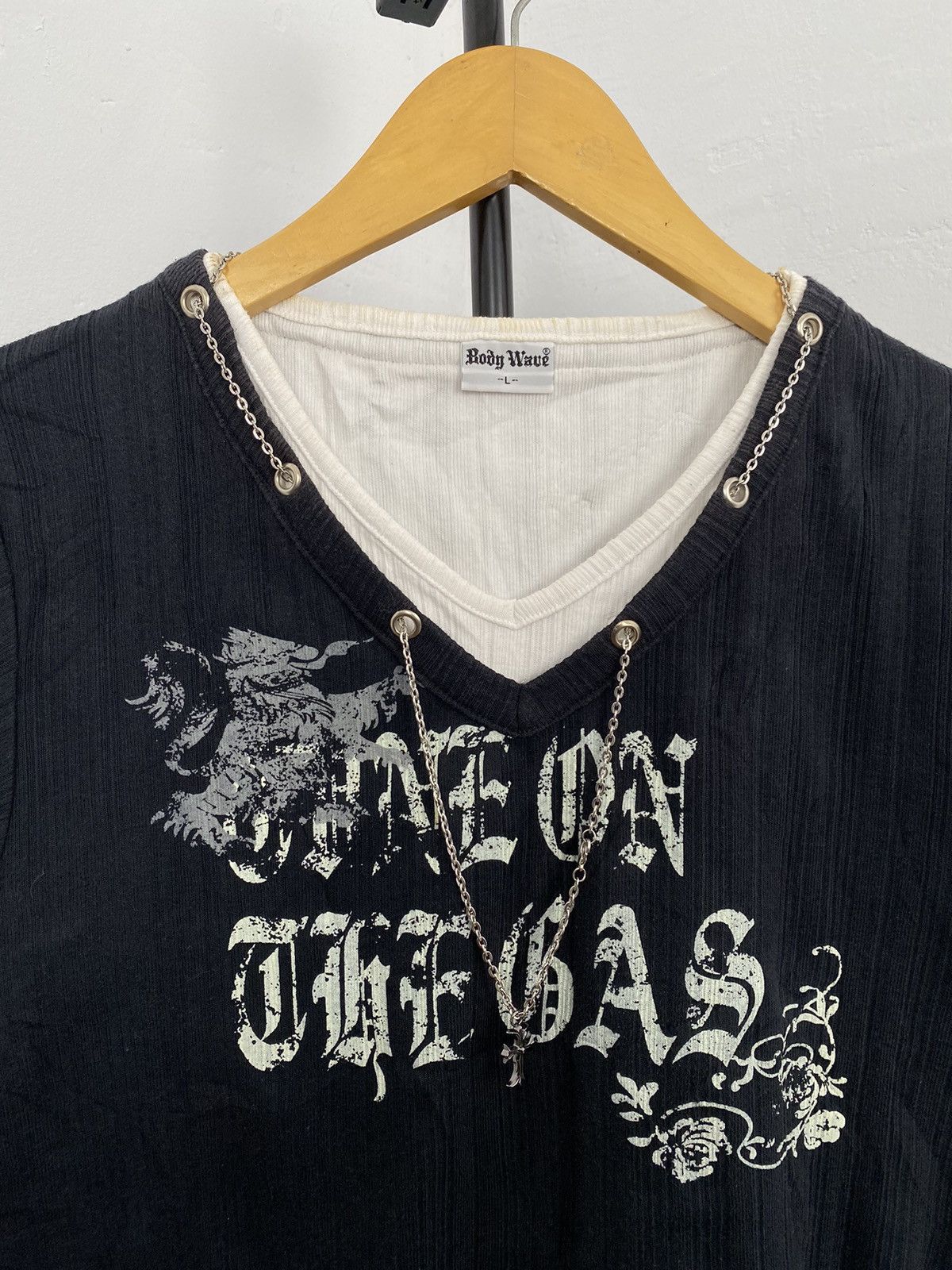 If Six Was Nine × Japanese Brand × Le Grande Bleu (L.G.B.) Body wave cross necklace tee (included necklace) Size US L / EU 52-54 / 3 - 2 Thumbnail