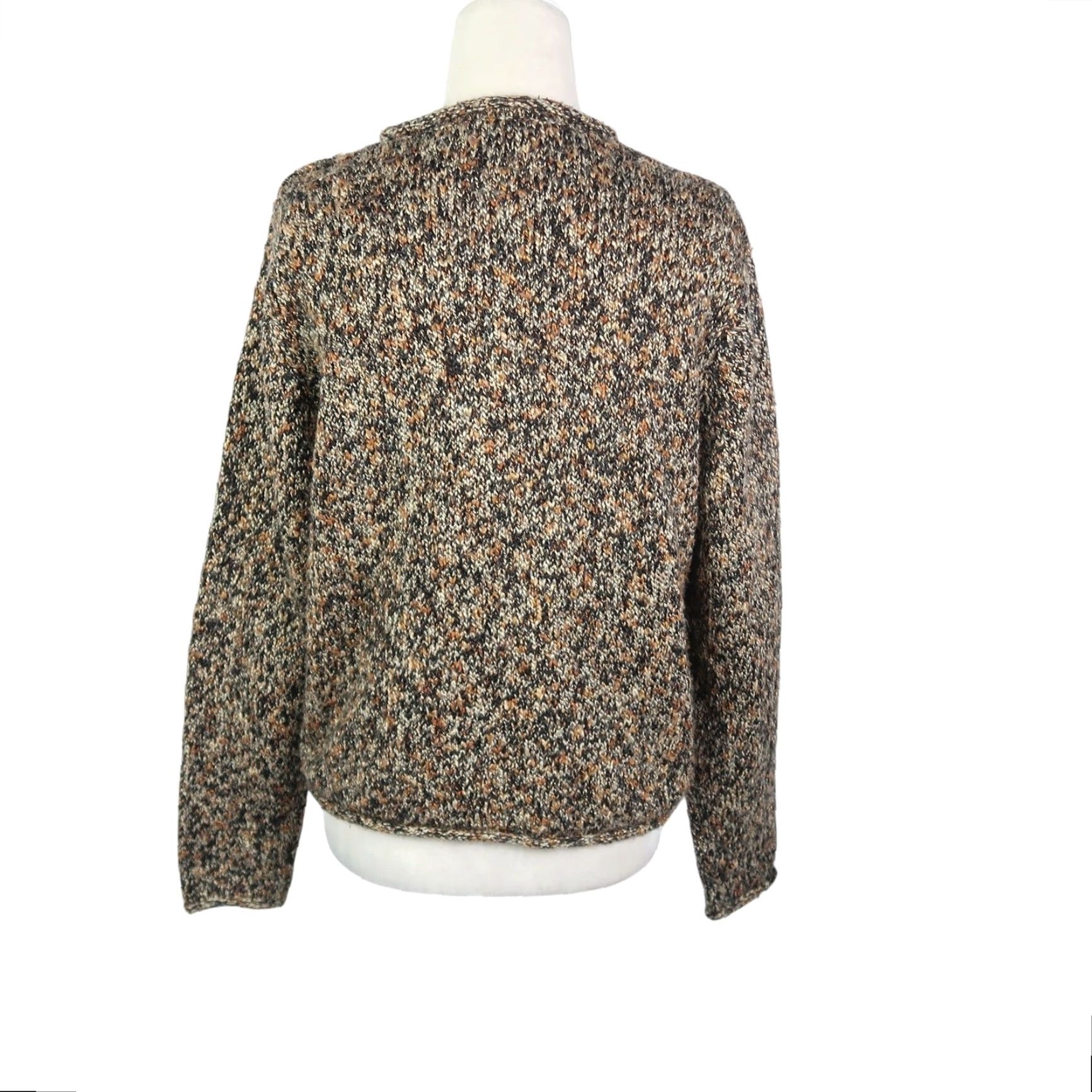 Vintage VINTAGE Christopher & Banks Cardigan Sweater Women 90s Black Brown Marled Knit Long Sleeve S Size S / US 4 / IT 40 - 4 Thumbnail