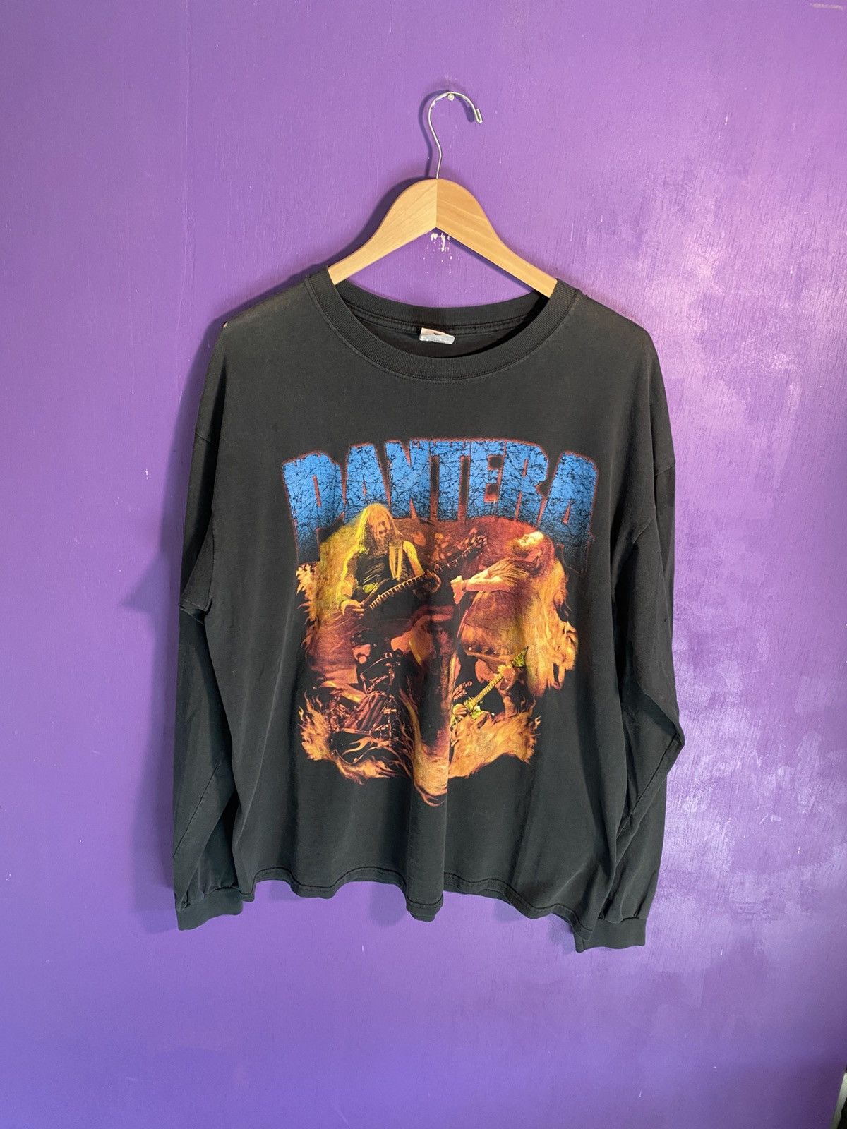 Band Tees Vintage 2001 Pantera flames long-sleeve faded t-shirt Size US XL / EU 56 / 4 - 1 Thumbnail