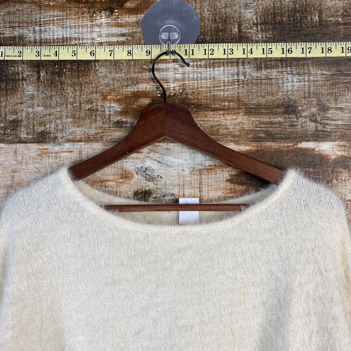 Homespun Knitwear DL Japan fur shaggy vintage White Knitwear #C1081 Size XL / US 12-14 / IT 48-50 - 4 Thumbnail