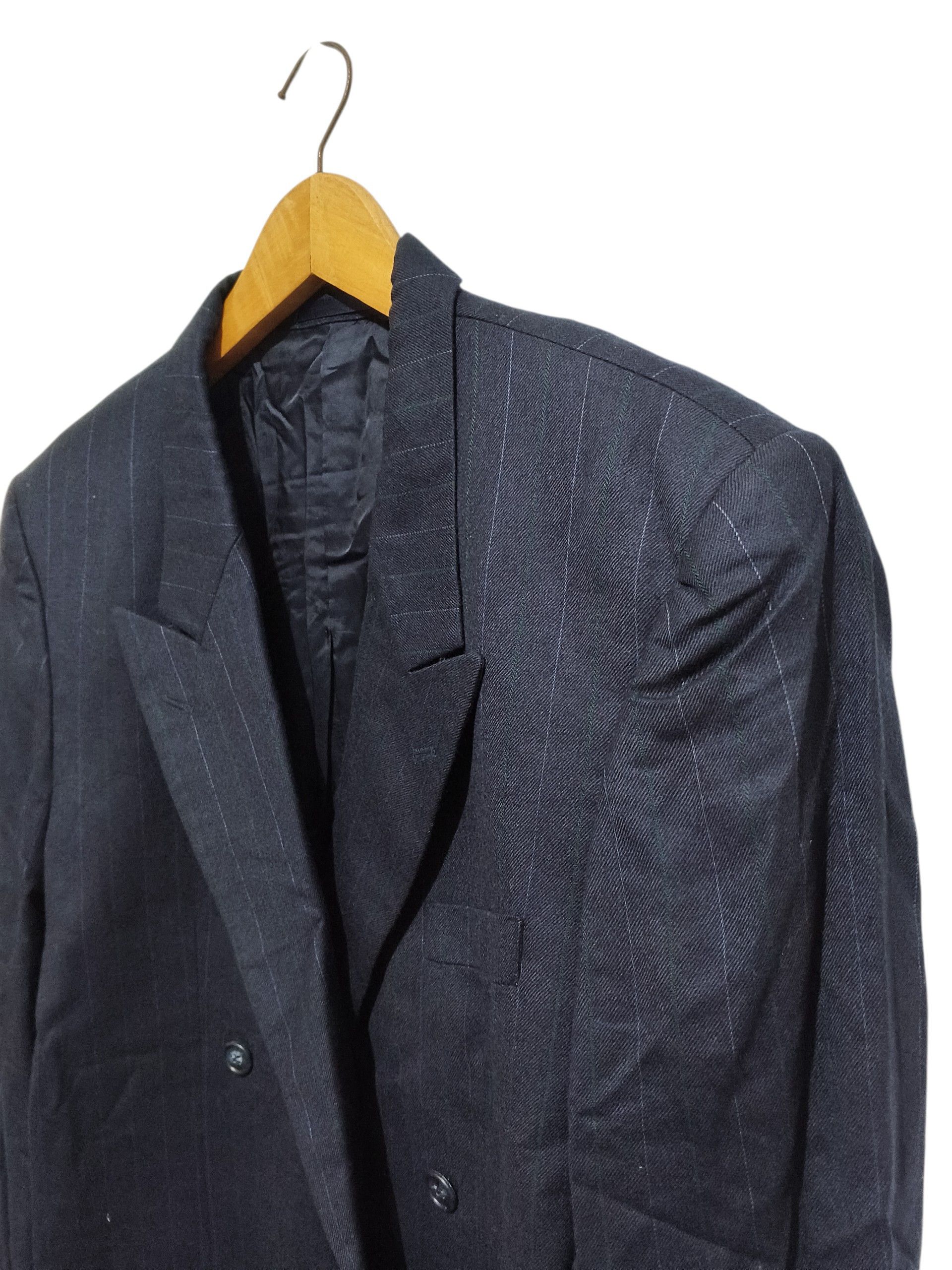 Yves Saint Laurent Vintage YSL Power Tailoring Double Breasted Pinstripe Size 50S - 4 Thumbnail