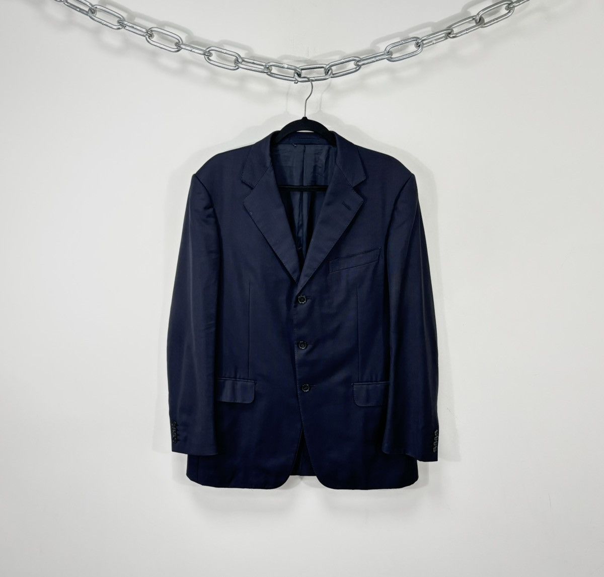 Ermenegildo Zegna Ermenegildo Zegna Men’s 3-Buttons Navy Wool Blazer Jacket Size 40R - 1 Thumbnail