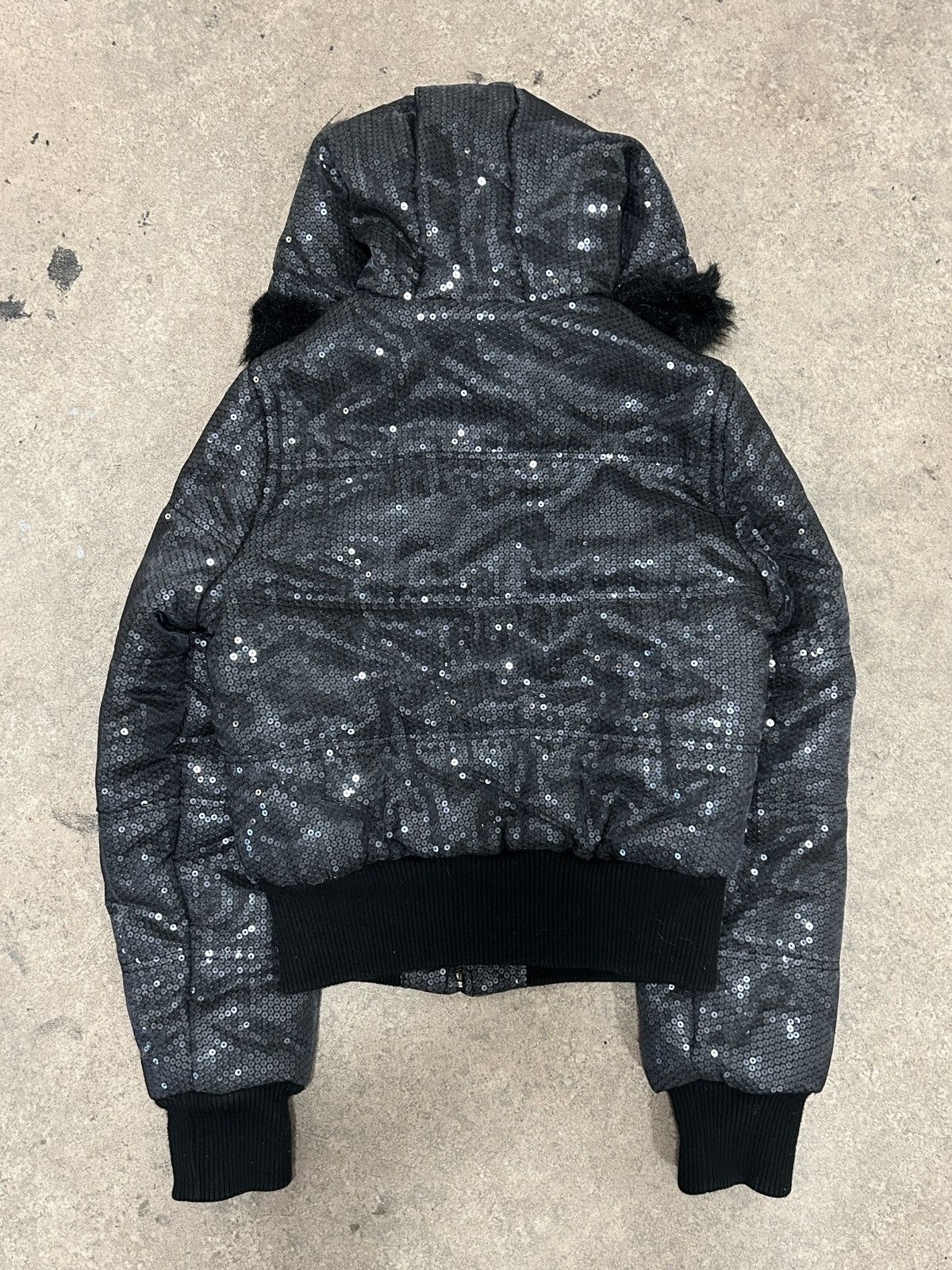 Rocawear Roccawear Sequin Fur Hood Bomber Jacket Size M / US 6-8 / IT 42-44 - 3 Thumbnail