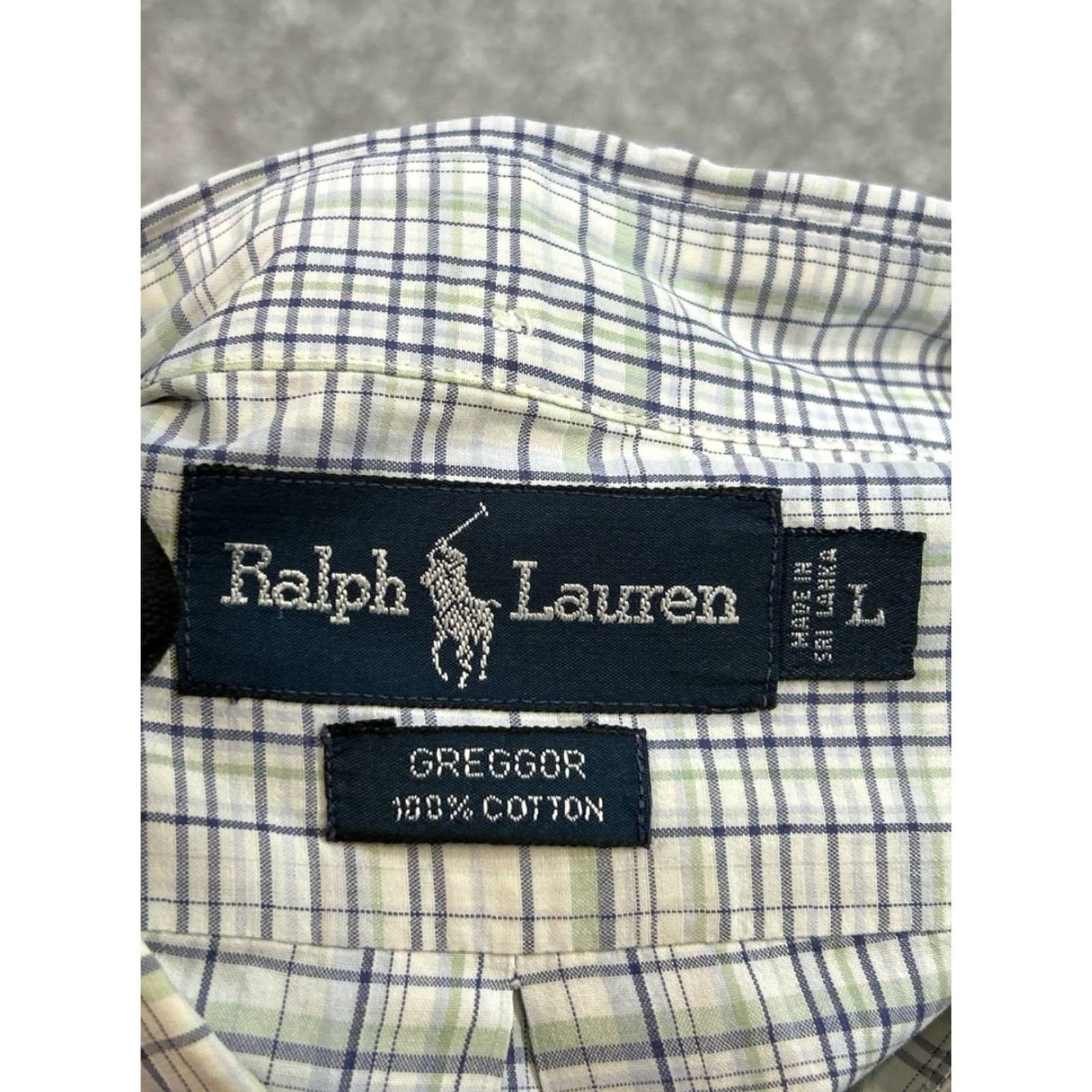 Ralph Lauren Ralph Lauren Shirt Mens Large White Blue Green Cotton Button Up Size US L / EU 52-54 / 3 - 3 Thumbnail