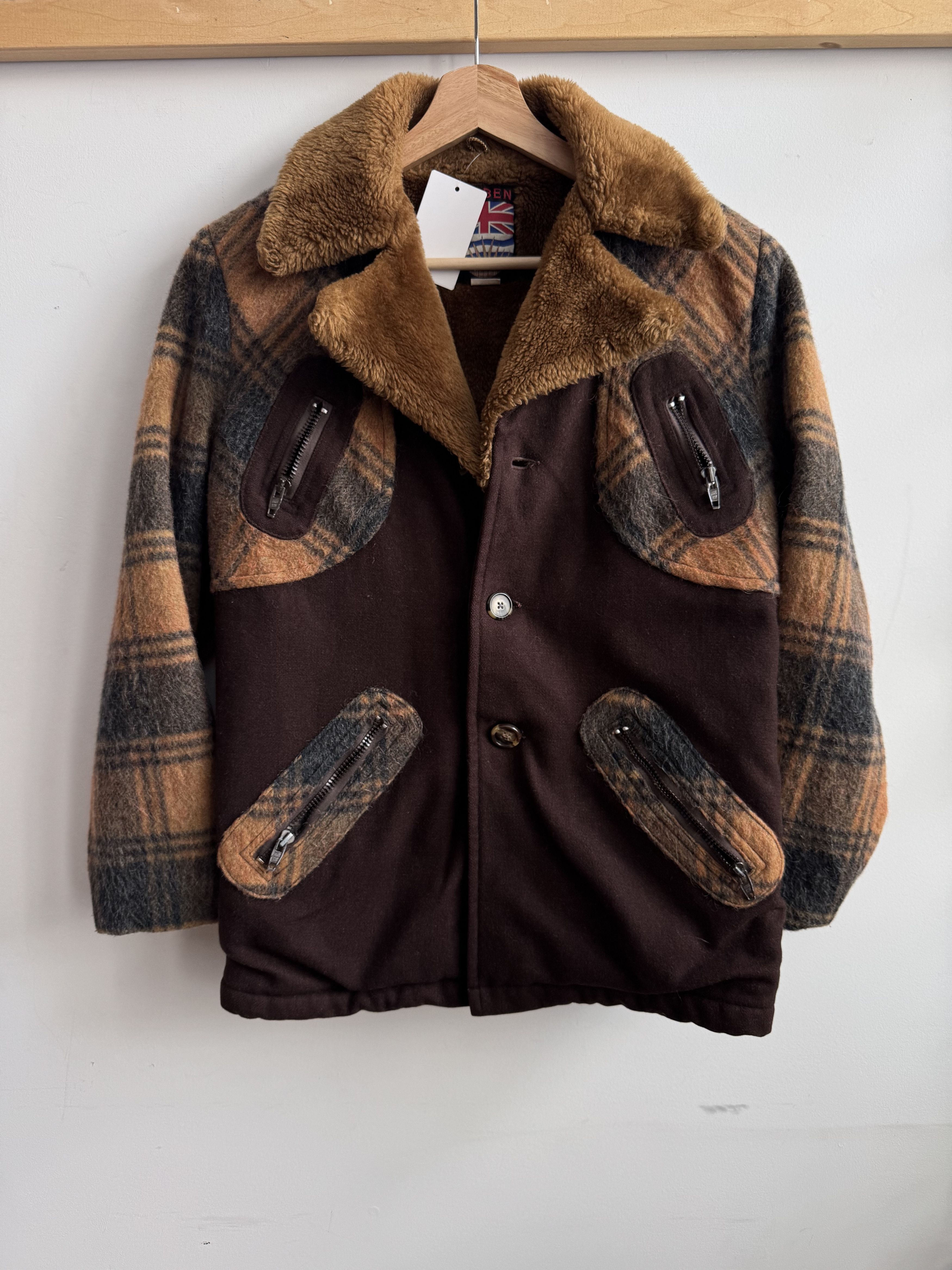 Vintage 70/80s Big Ben Plaid Sherpa Jacket Size 42 Size M / US 6-8 / IT 42-44 - 1 Thumbnail