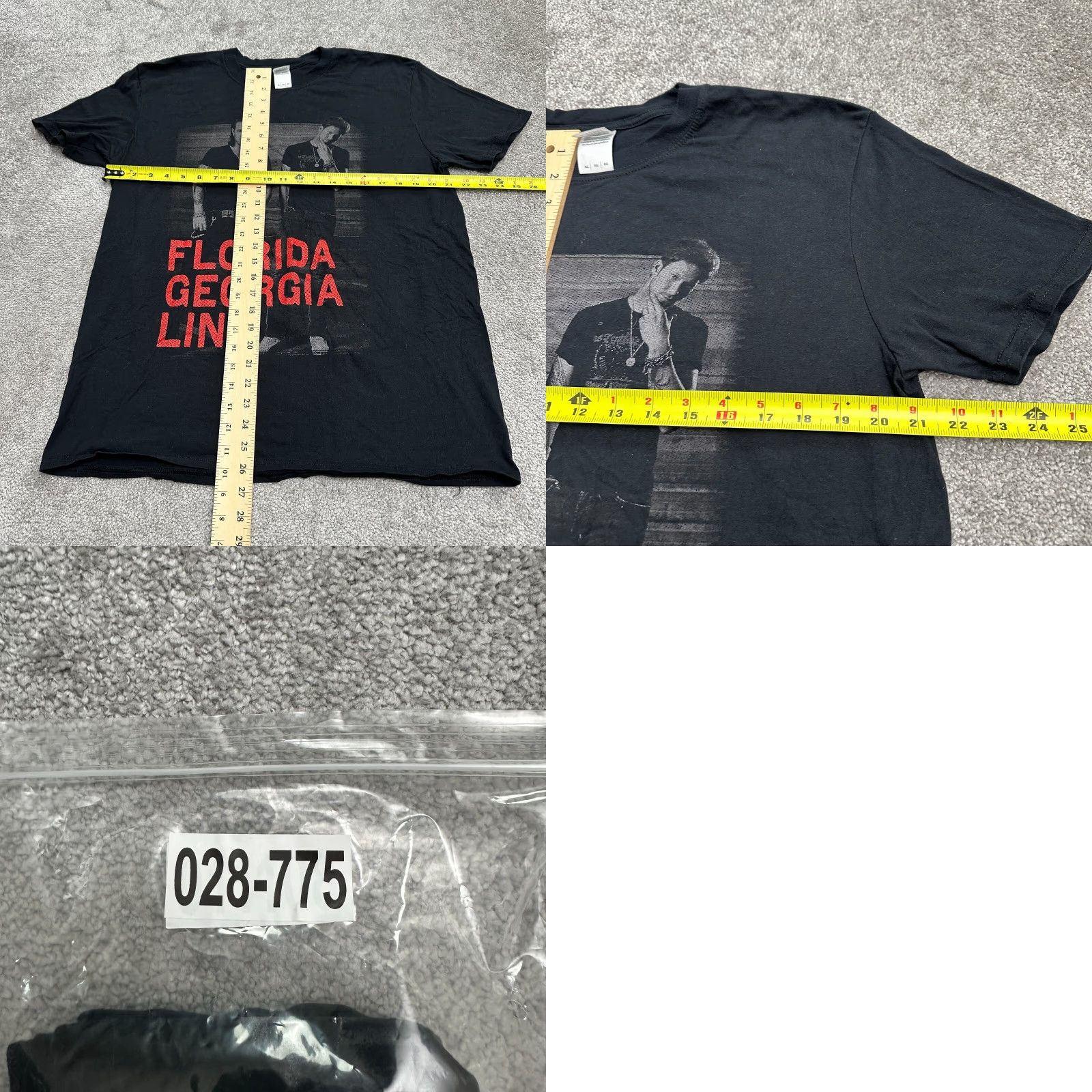 Gildan VINTAGE Gildan Softstyle T-Shirt Mens XL Black Florida George Line Tour 2015 Tee Band Rock Size US XL / EU 56 / 4 - 8 Thumbnail