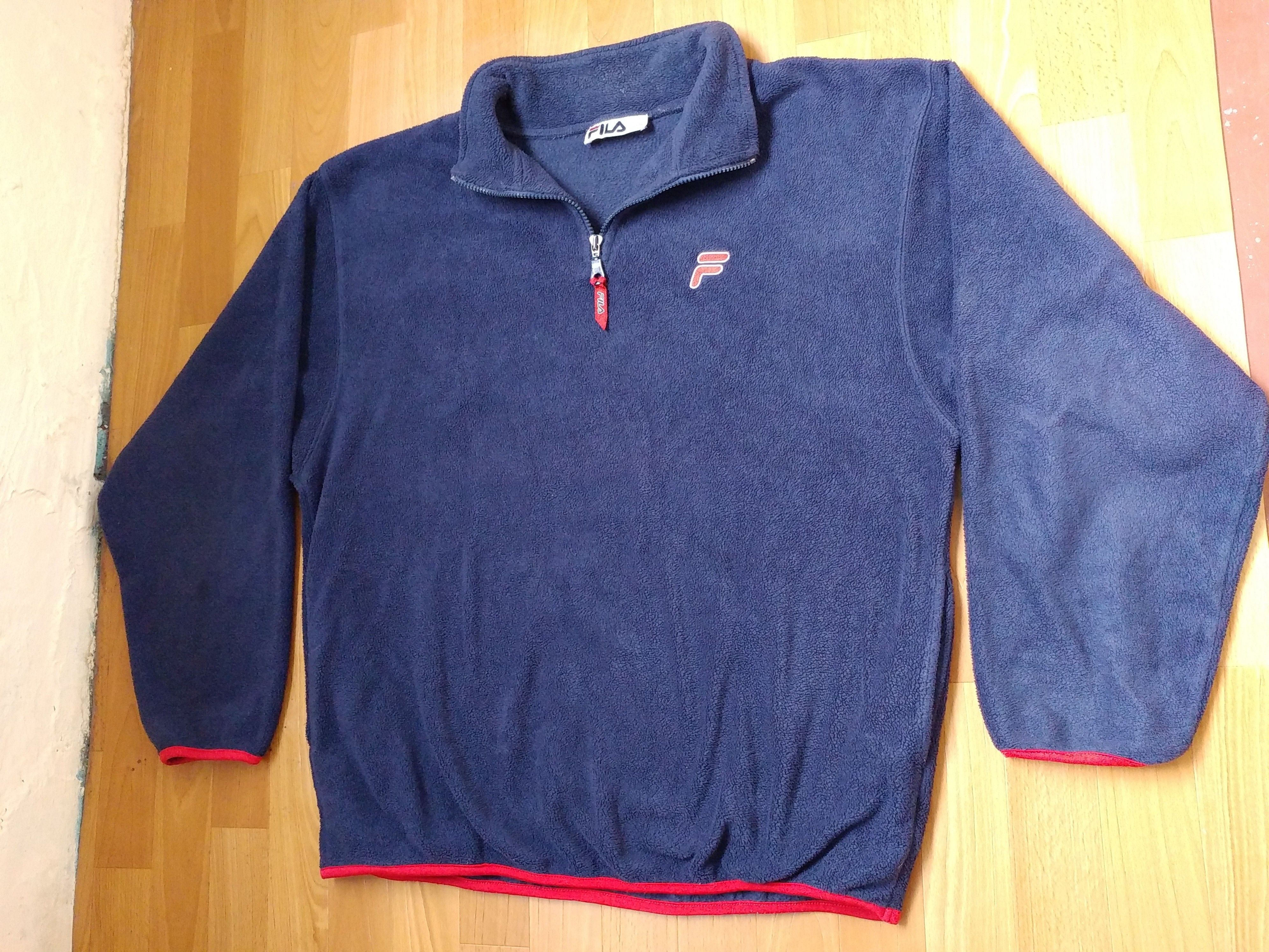 Fila × Vintage FILA sweatshirt, vintage blue fleece shirt, 90s hip-hop L Size US L / EU 52-54 / 3 - 11 Thumbnail