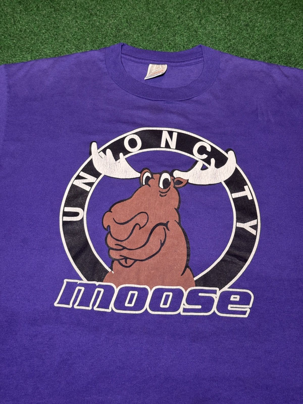Jerzees × Vintage Vintage 90s Union City Minnesota Moose RARE Hockey T Shirt Size US XL / EU 56 / 4 - 2 Thumbnail