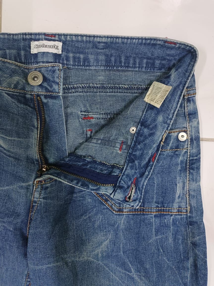 Japanese Brand Vintage Seriously Waxed Flare Bootcut Jeans Size US 32 / EU 48 - 4 Thumbnail
