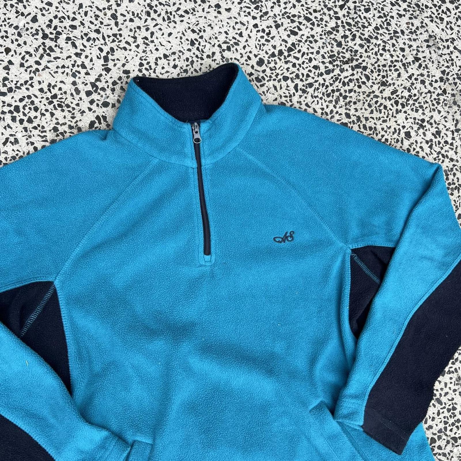 Kathmandu Blue and Navy 1/4 Zip Fleece ❄️ Size L / US 10 / IT 46 - 2 Thumbnail