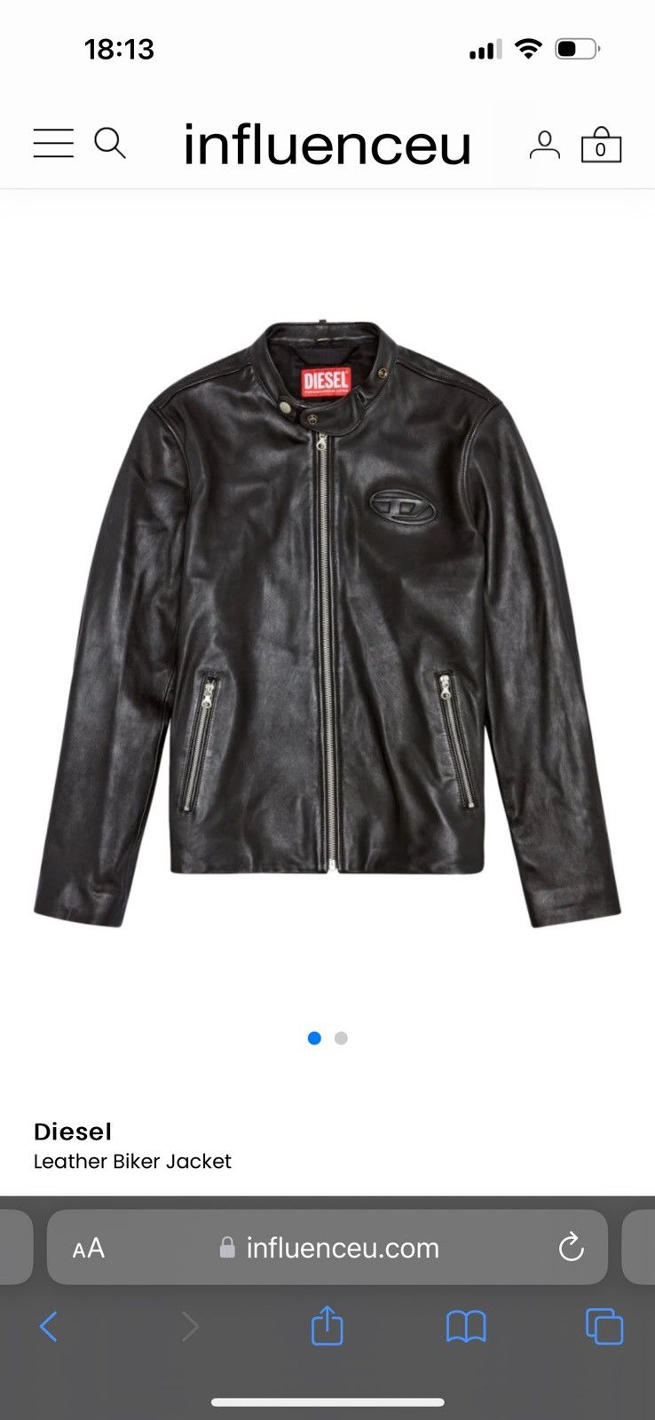 Designer × Diesel Diesel leather biker jacket Size US M / EU 48-50 / 2 - 1 Thumbnail