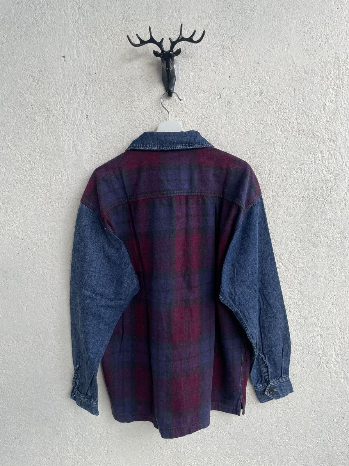 If Six Was Nine 2000s Hysteric Plaid Denim Flannel Y2K LGB RRL LGB japan Cdg Size US XXL / EU 58 / 5 - 8 Thumbnail